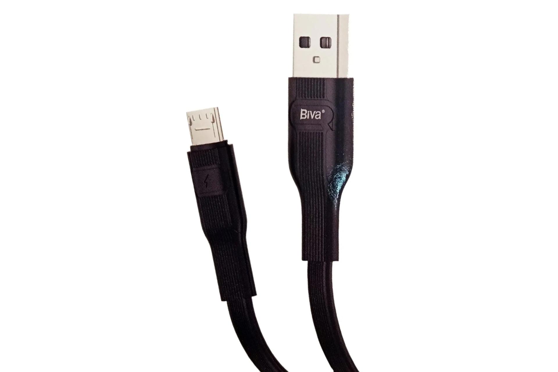 کابل شارژ USB بیوا Type-A به Micro-USB مدل C-01V با طول 1 متر رنگ مشکی