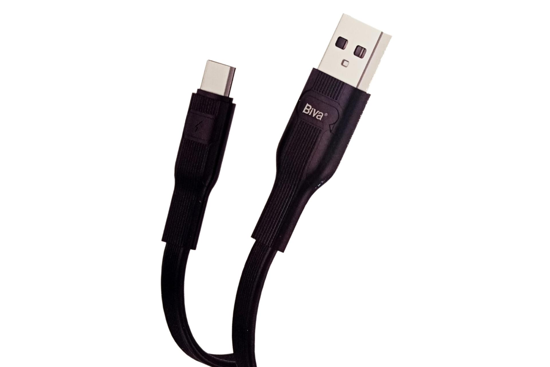 کابل شارژ USB بیوا Type-A به Type-C مدل C-01T با طول 1 متر رنگ مشکی