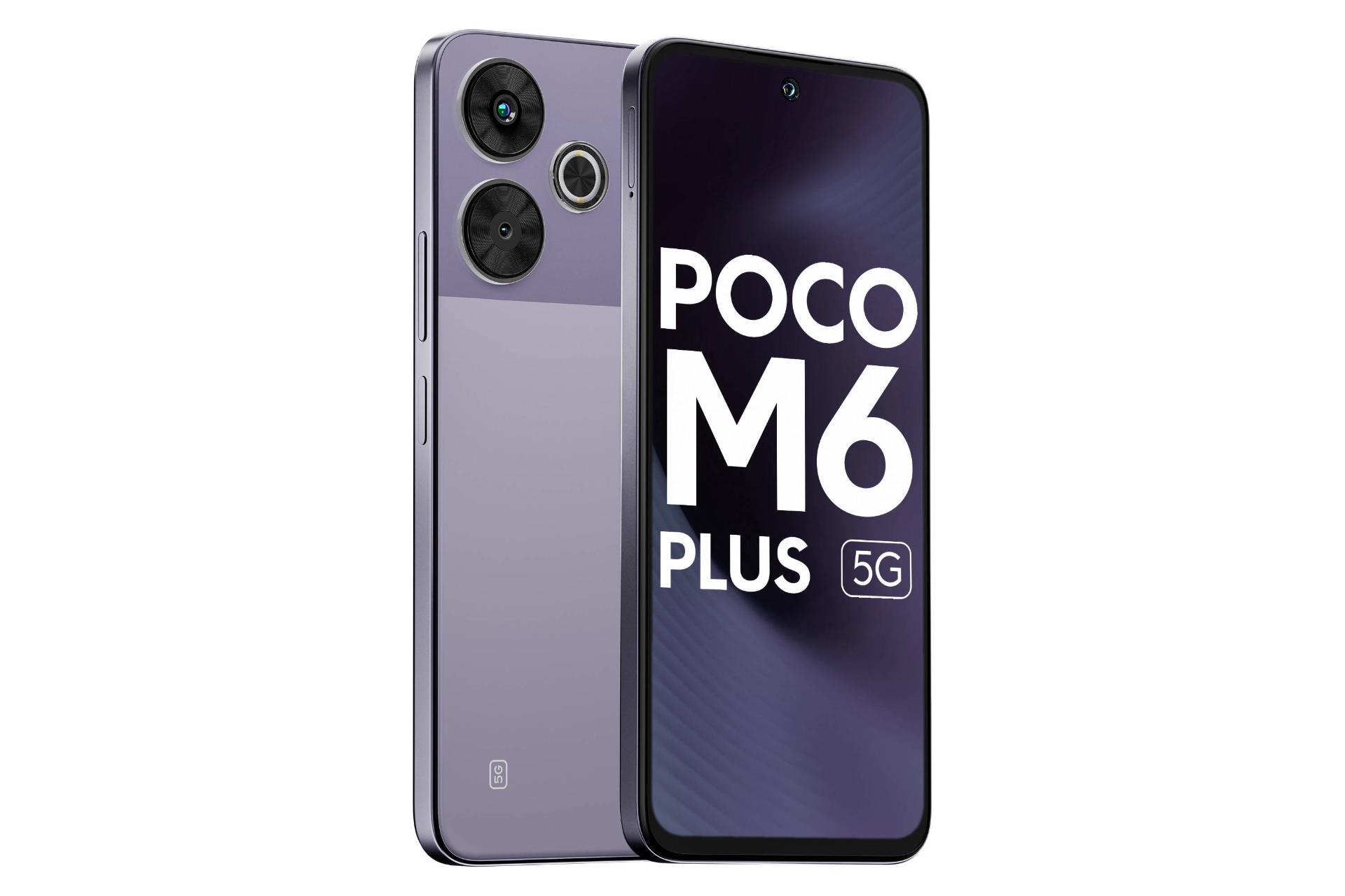 سمت چپ گوشی موبایل پوکو M6 پلاس شیائومی بنفش / Xiaomi Poco M6 Plus