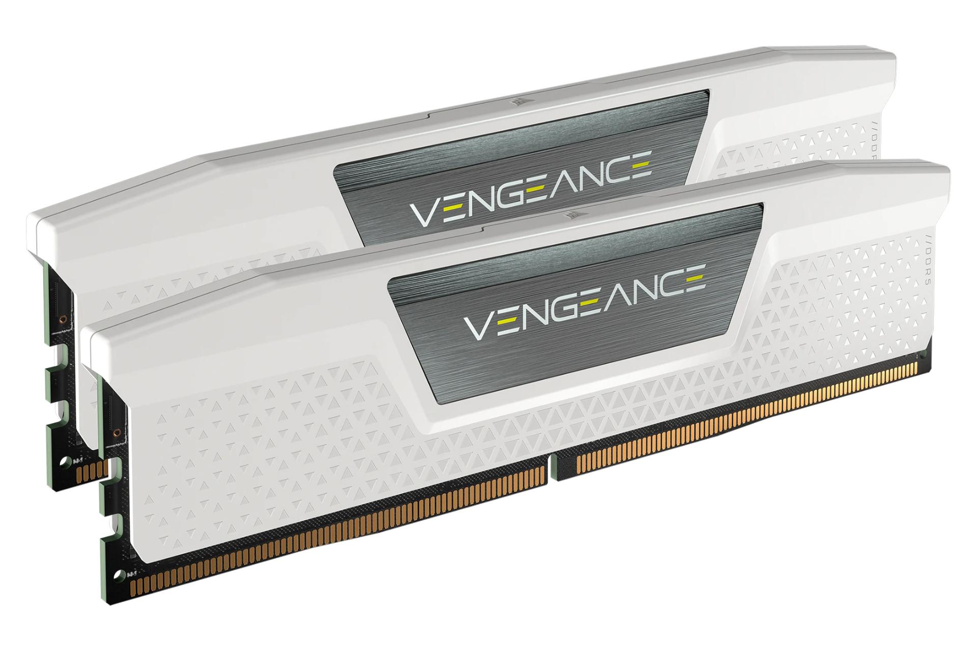 نمای کناری رنگ سفید رم کورسیر Corsair VENGEANCE 32GB (2x16) DDR5-5600 CL40