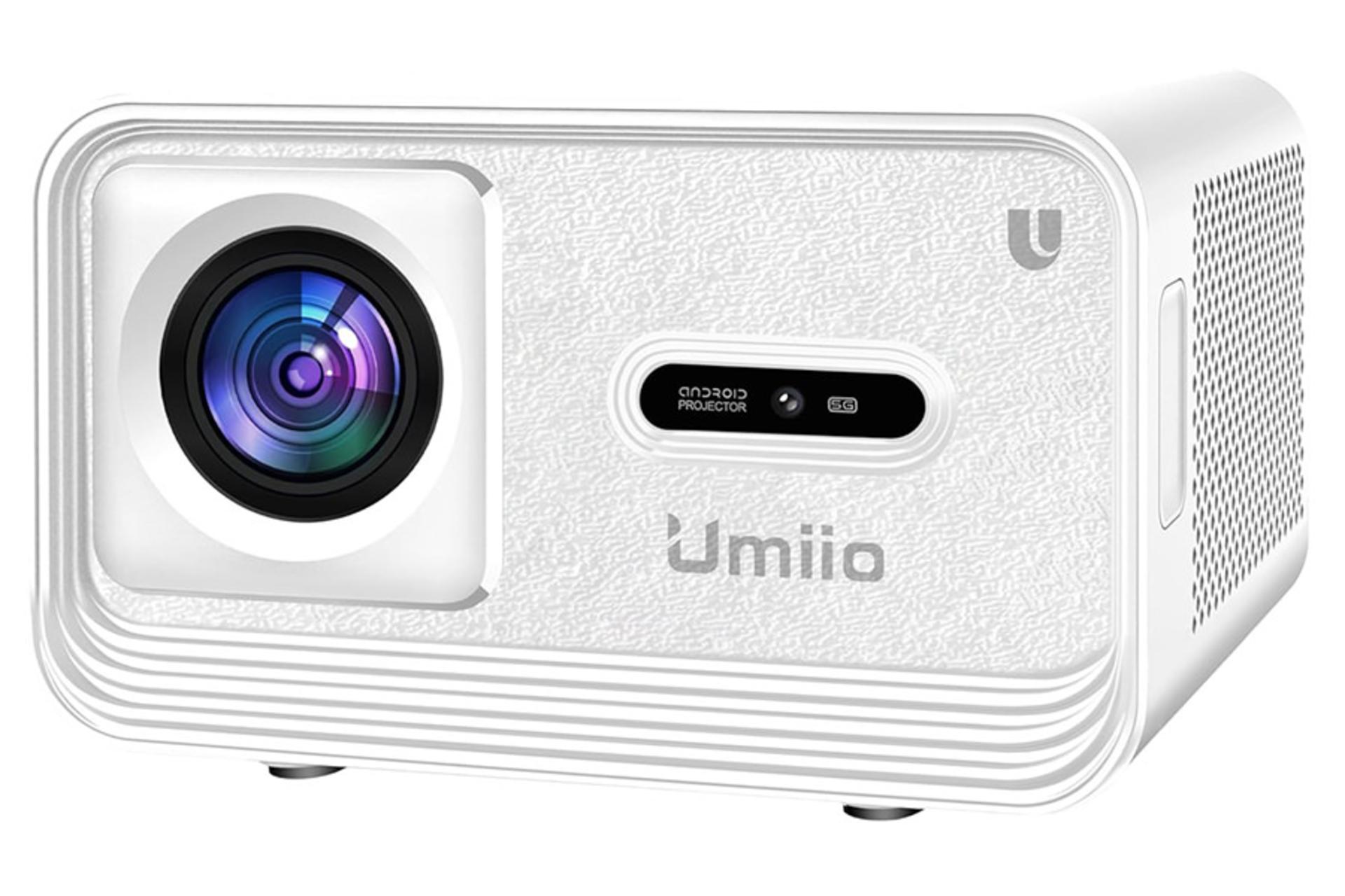 مرجع متخصصين ايران ويديو پروژكتور يوميوو Umiio U8 Pro نماي جلو رنگ سفيد