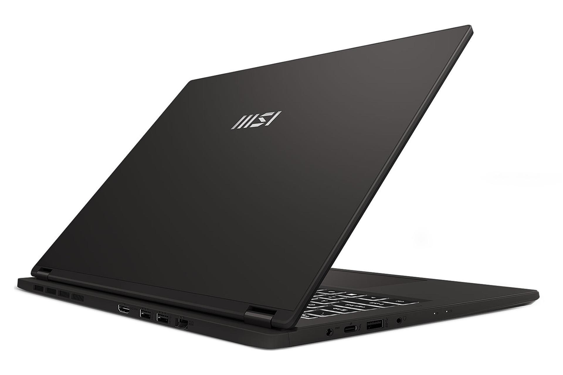 لپ تاپ ام اس آی MSI Commercial 14 H A13MG نمای پشت و درگاه های چپ