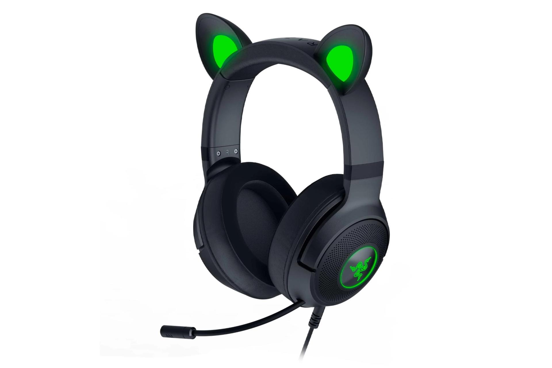 ابعاد و اندازه هدفون ریزر Kraken Kitty V2 Pro