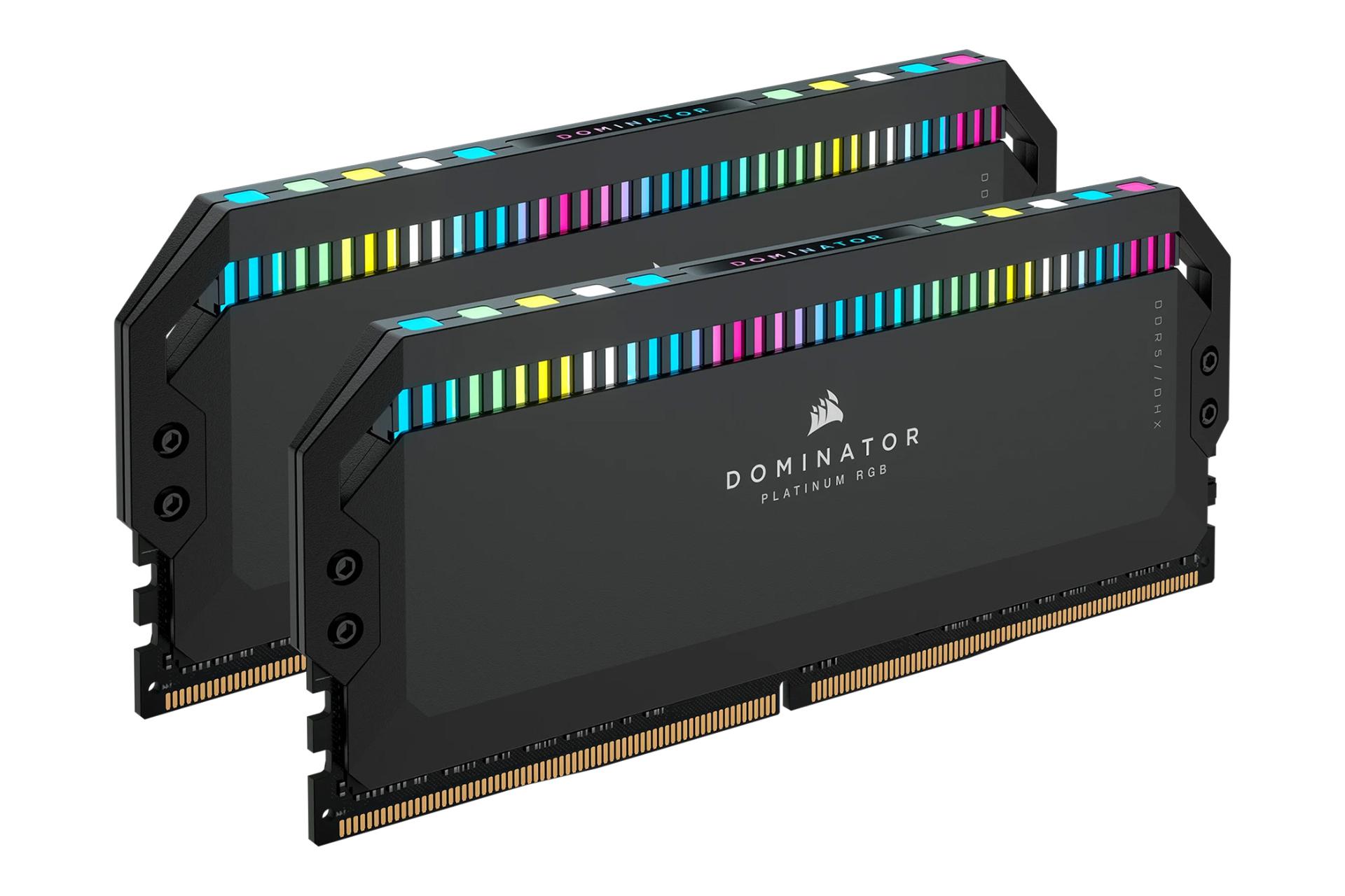 نمای کناری رم کورسیر Corsair DOMINATOR PLATINUM RGB 64GB (2x32) DDR5-6400 CL32