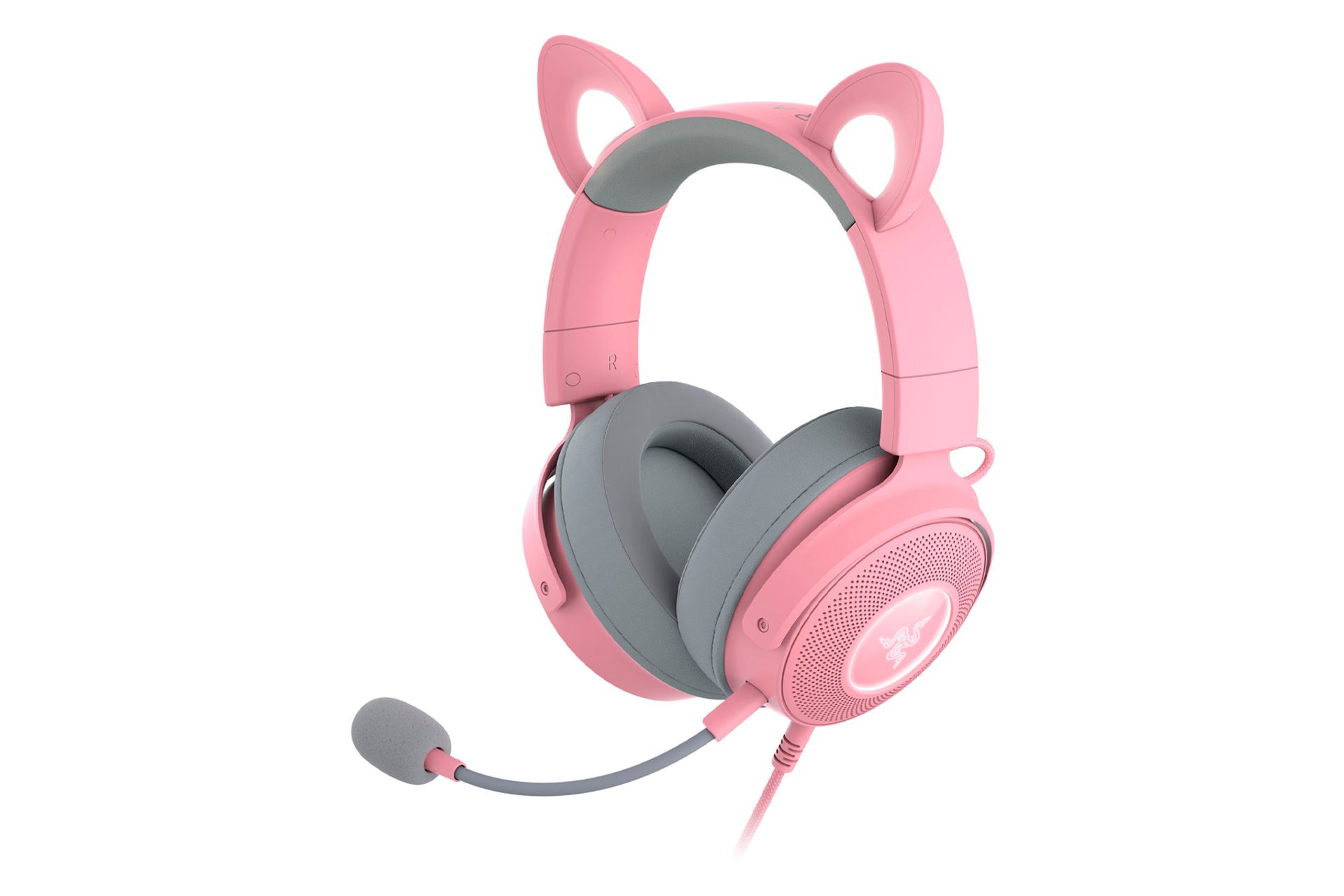 هدفون ریزر Kraken Kitty V2 Pro رنگ صورتی