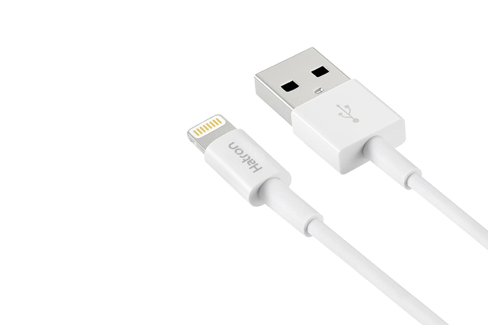 کابل شارژ USB هترون Type-A به Lightning مدل HC275i با طول 1 متر