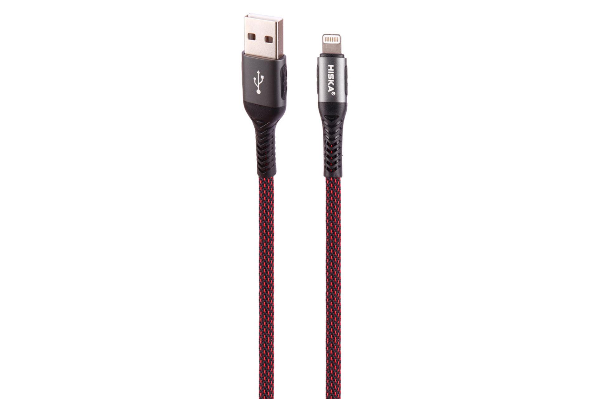 کابل شارژ USB هیسکا Type-A به Lightning مدل LX-404 با طول 1 متر