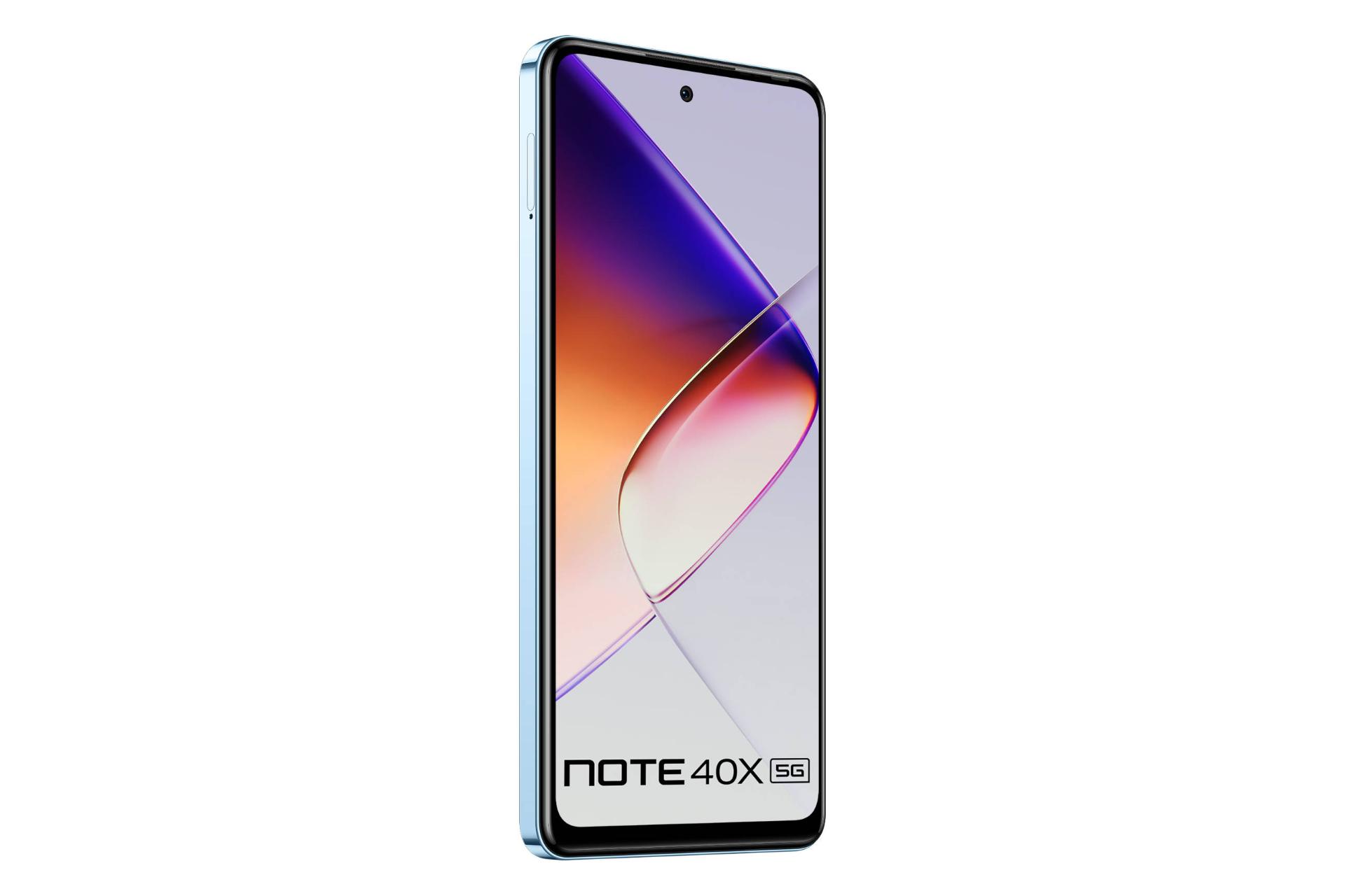 پنل جلو و صفحه نمایش گوشی موبایل نوت 40X اینفینیکس 5G آبی روشن / Infinix Note 40X 5G