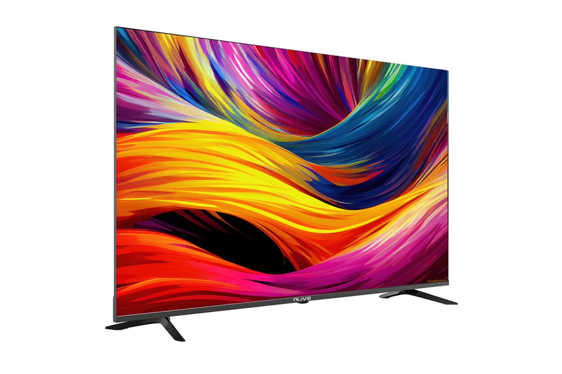تلویزیون الیو Olive 50UD8540 نمای جلو و چپ