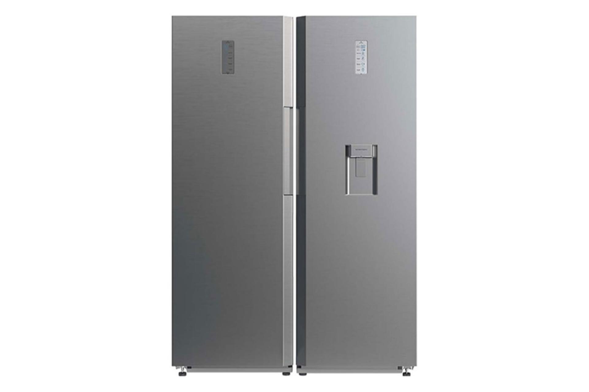 مرجع متخصصين ايران يخچال فريزر دوو Daewoo DLR-2036 DLF-2036 رنگ خاكستري نماي جلو