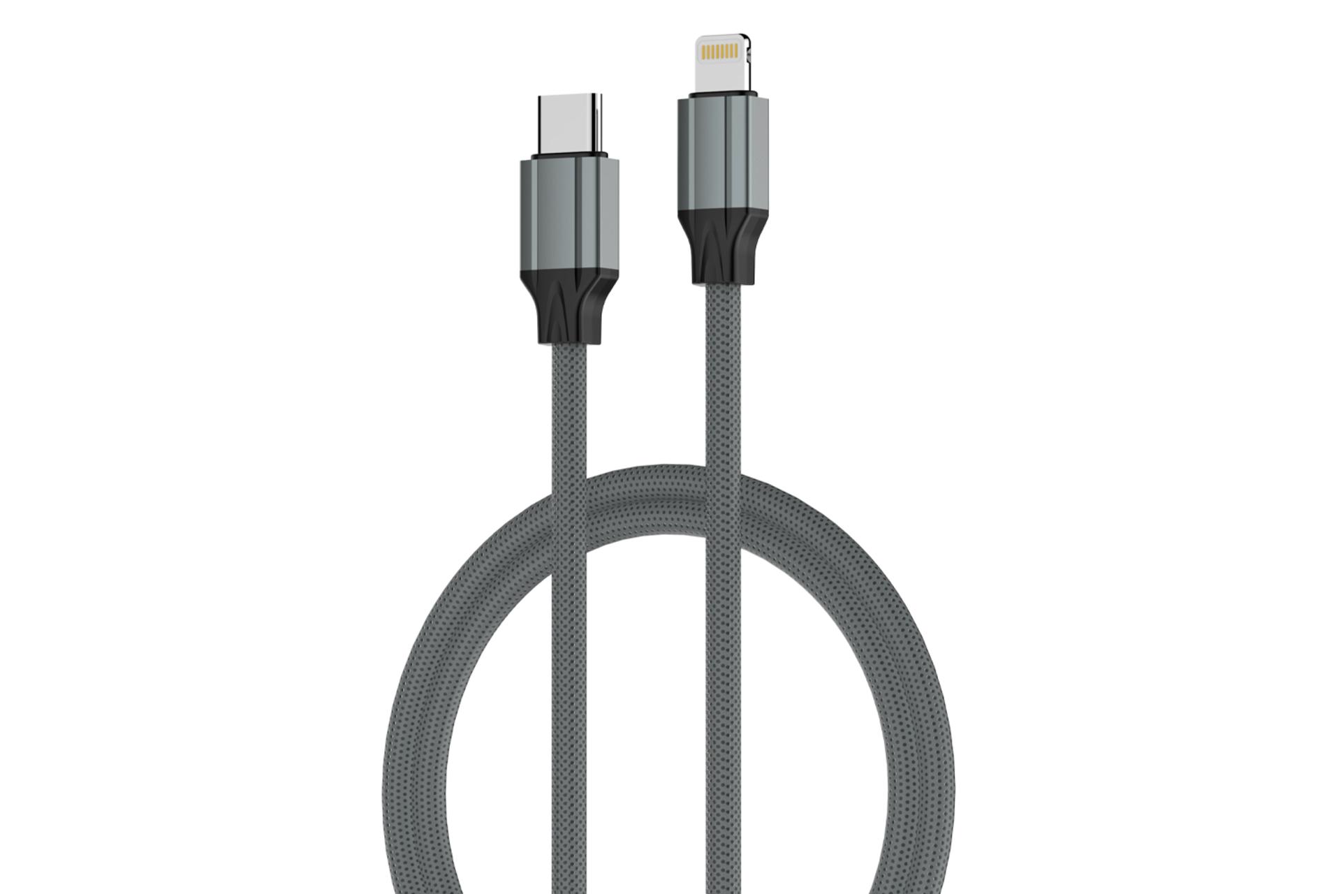 کانکتور و اتصال کابل شارژ USB الدینیو Type-C به Lightning مدل LC441i با طول 1 متر