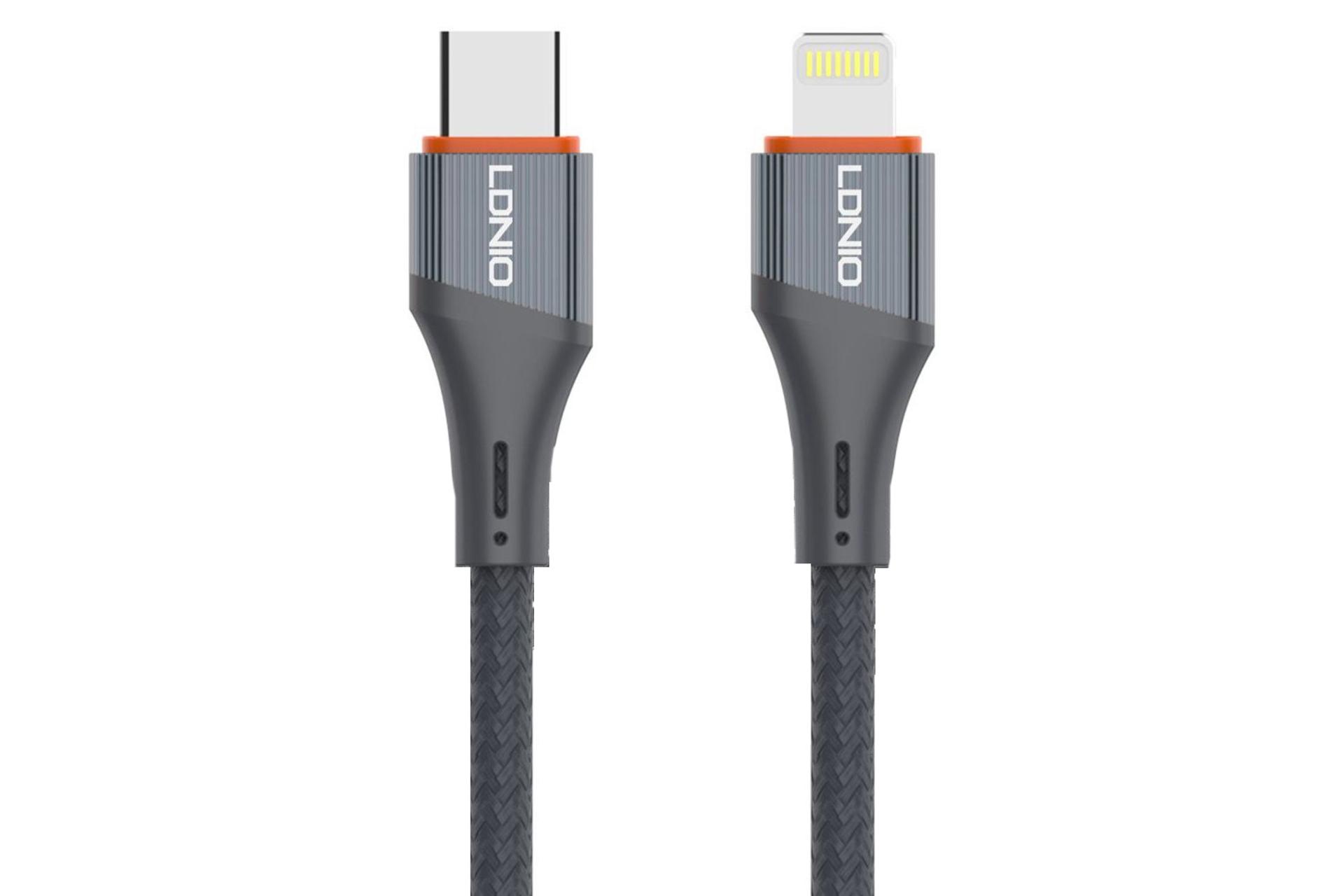 کابل شارژ USB الدینیو Type-C به Lightning مدل LC631i با طول 1 متر خاکستری