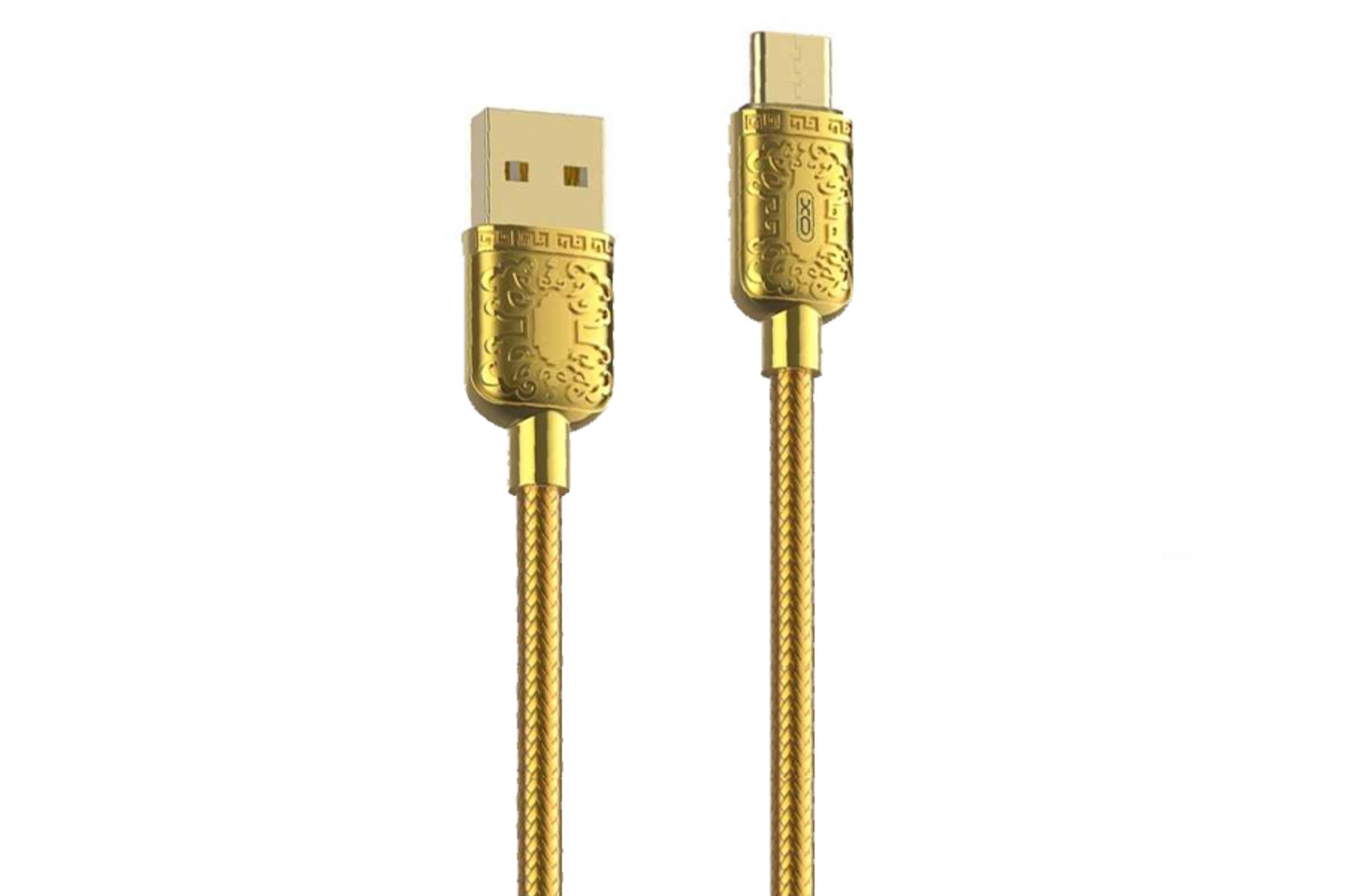 کابل شارژ USB ایکس او Type-A به Type-C مدل NB216 با طول 1 متر طلایی