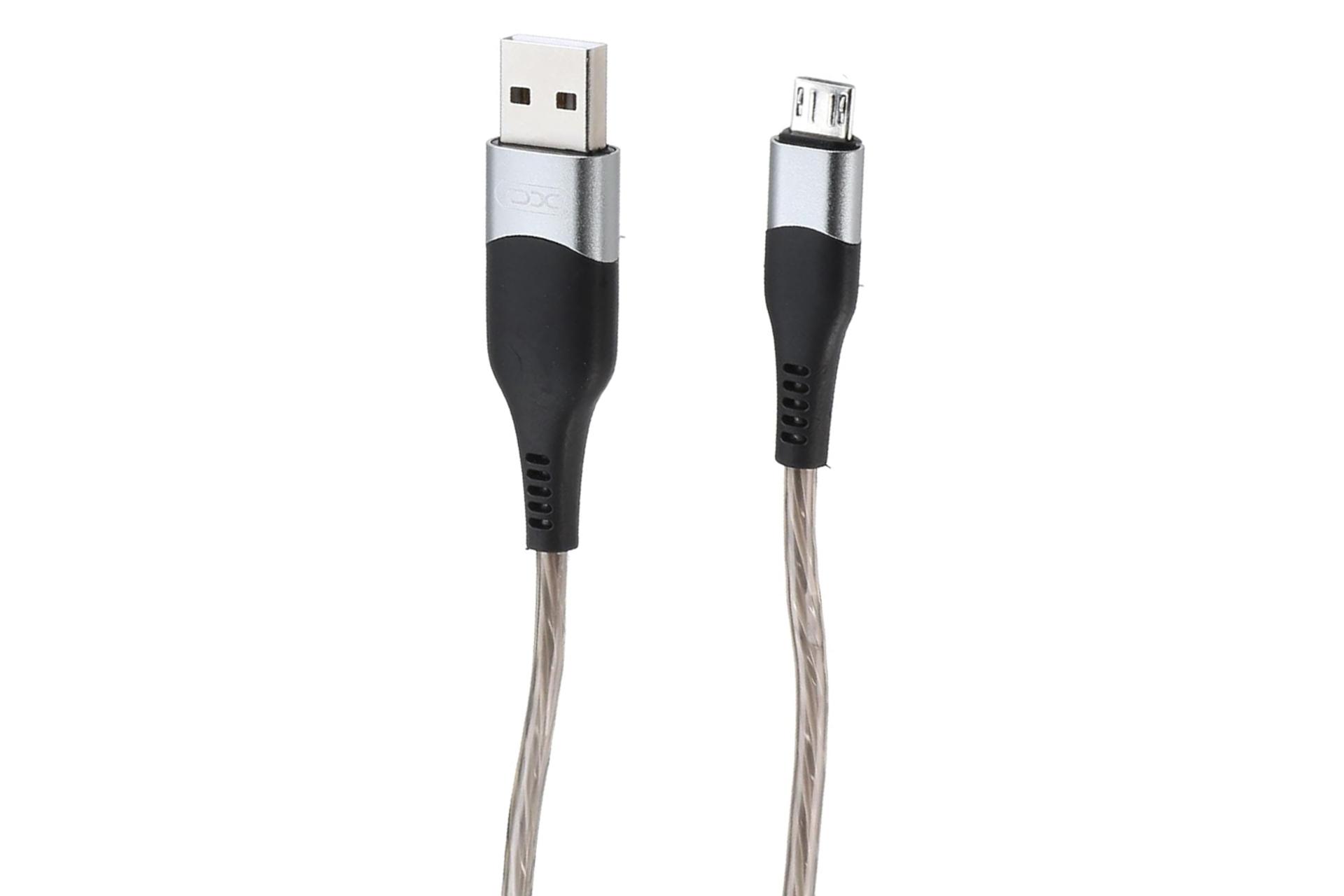 کابل شارژ USB ایکس او Type-A به Micro-USB مدل NB158 با طول 1 متر خاکستری