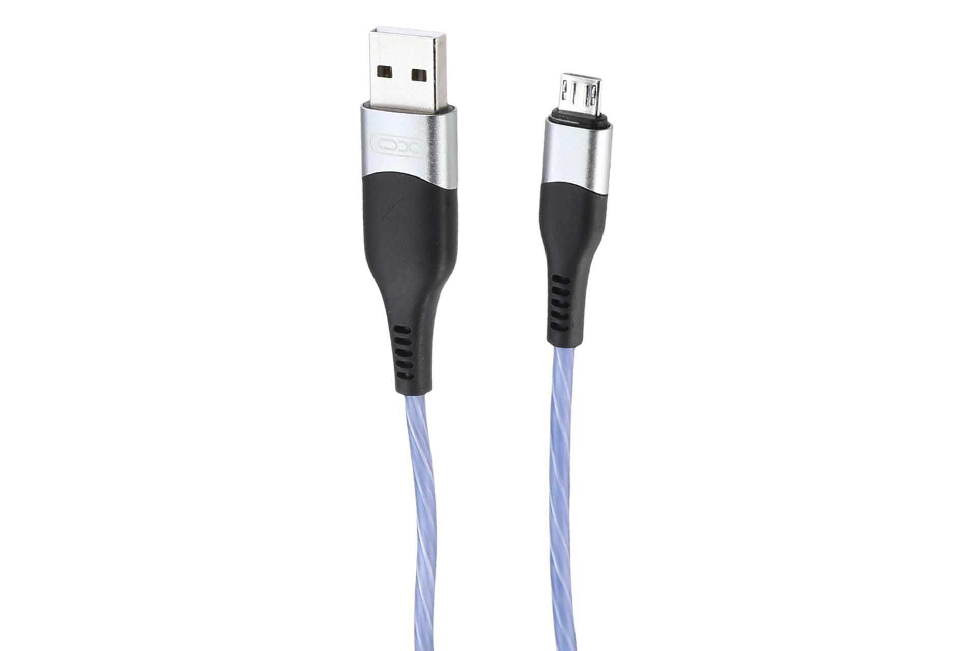 کابل شارژ USB ایکس او Type-A به Micro-USB مدل NB158 با طول 1 متر آبی