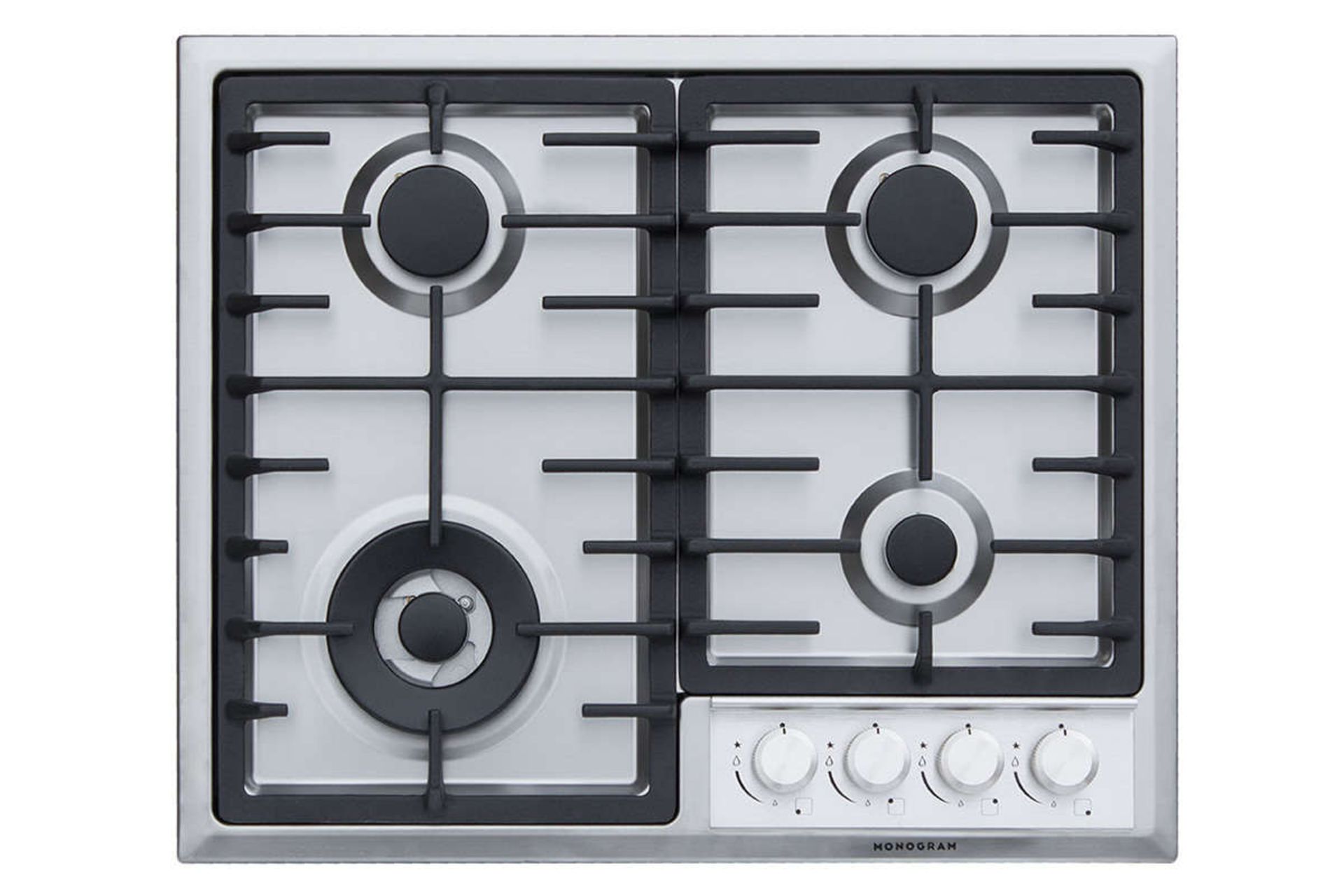 نمای بالای اجاق گاز صفحه ای مونوگرام MGBH604XS29GE