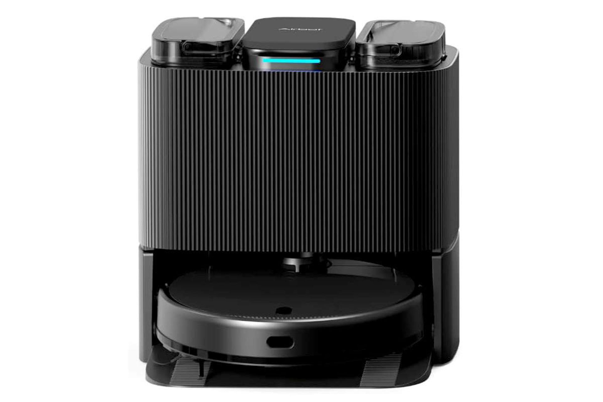 نمای جلوی جارو رباتیک ایربات L108S Pro Ultra به همراه مخزن تخلیه خودکار