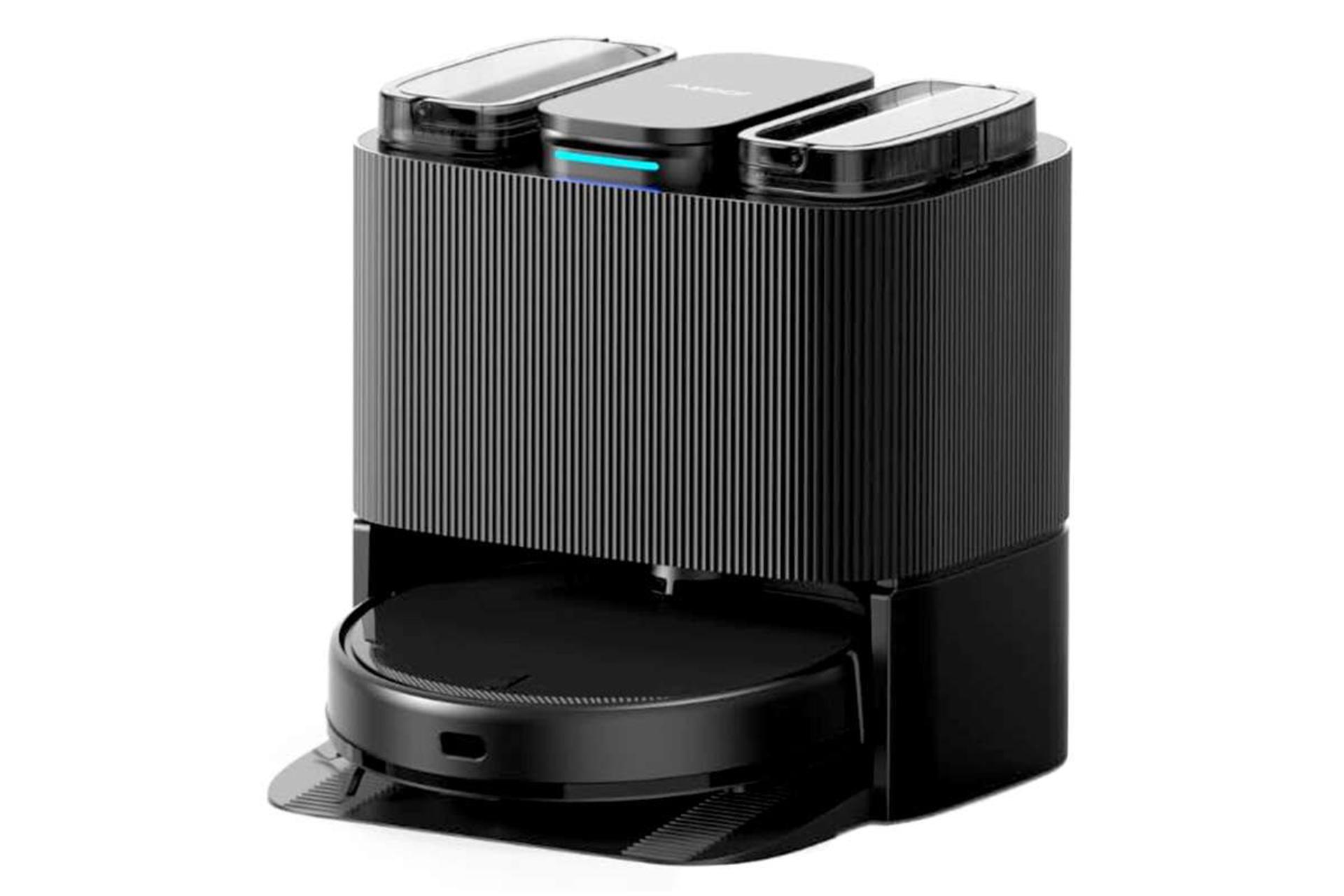 نمای سمت راست جارو رباتیک ایربات L108S Pro Ultra به همراه مخزن تخلیه خودکار