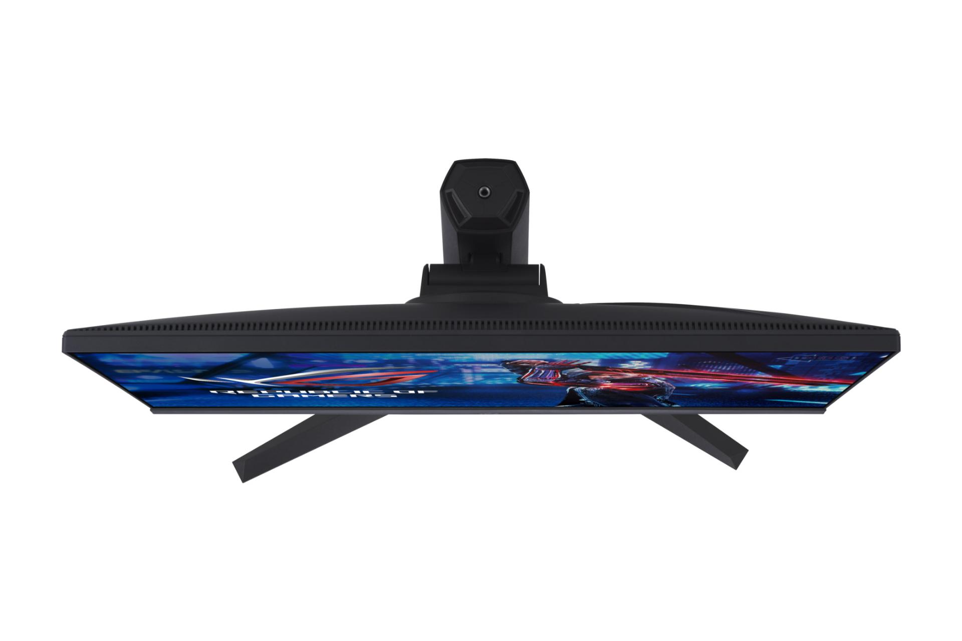 نمای بالا و پایه های مانیتور ایسوس 25 اینچ مدل ROG Strix XG259QN