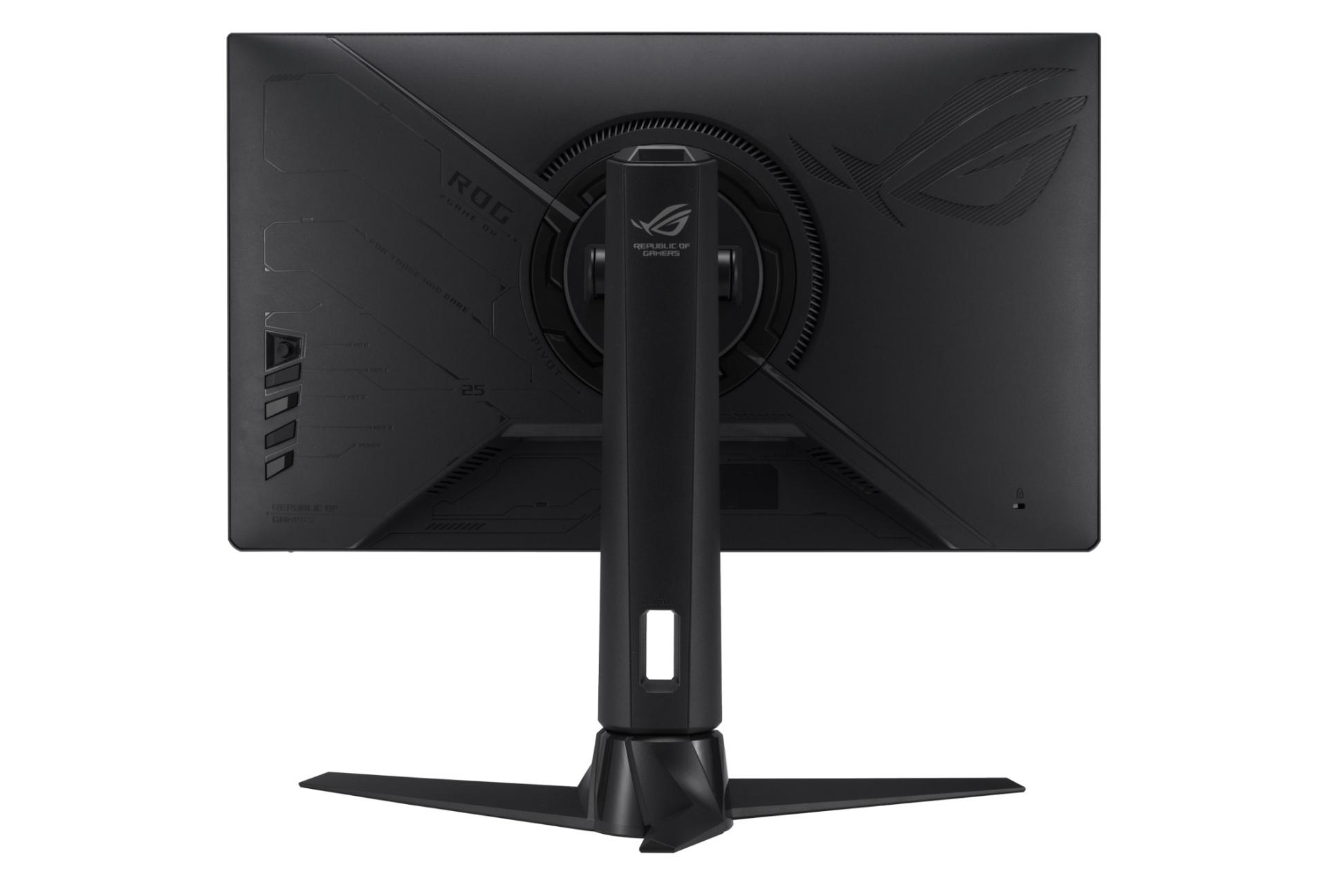 نمای پشت و بدنه مانیتور ایسوس 25 اینچ مدل ROG Strix XG259QN