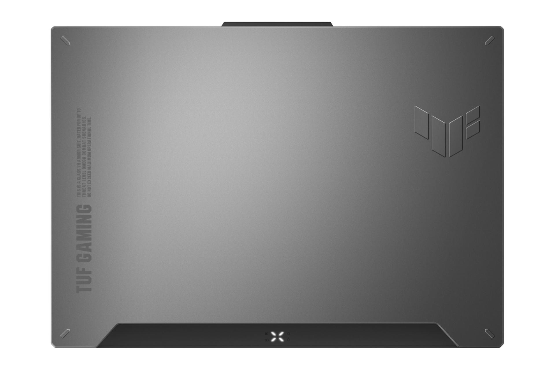 نمای پنل پشت لپ تاپ TUF Gaming F15 FX507VV ایسوس با نمایش لوگو طرح اول