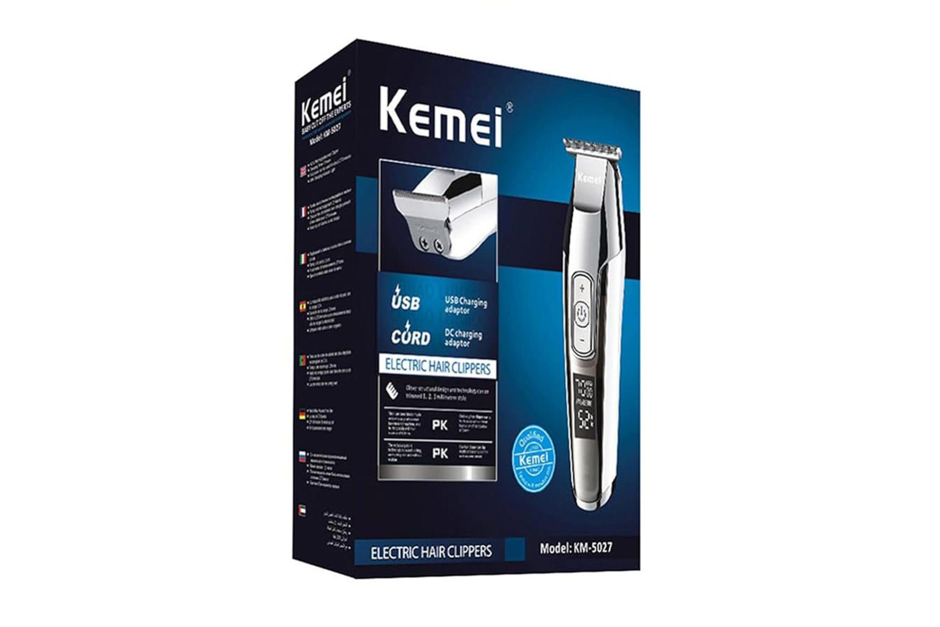 جعبه و بسته بندی ماشین اصلاح و ریش تراش کیمی Kemei KM-5027