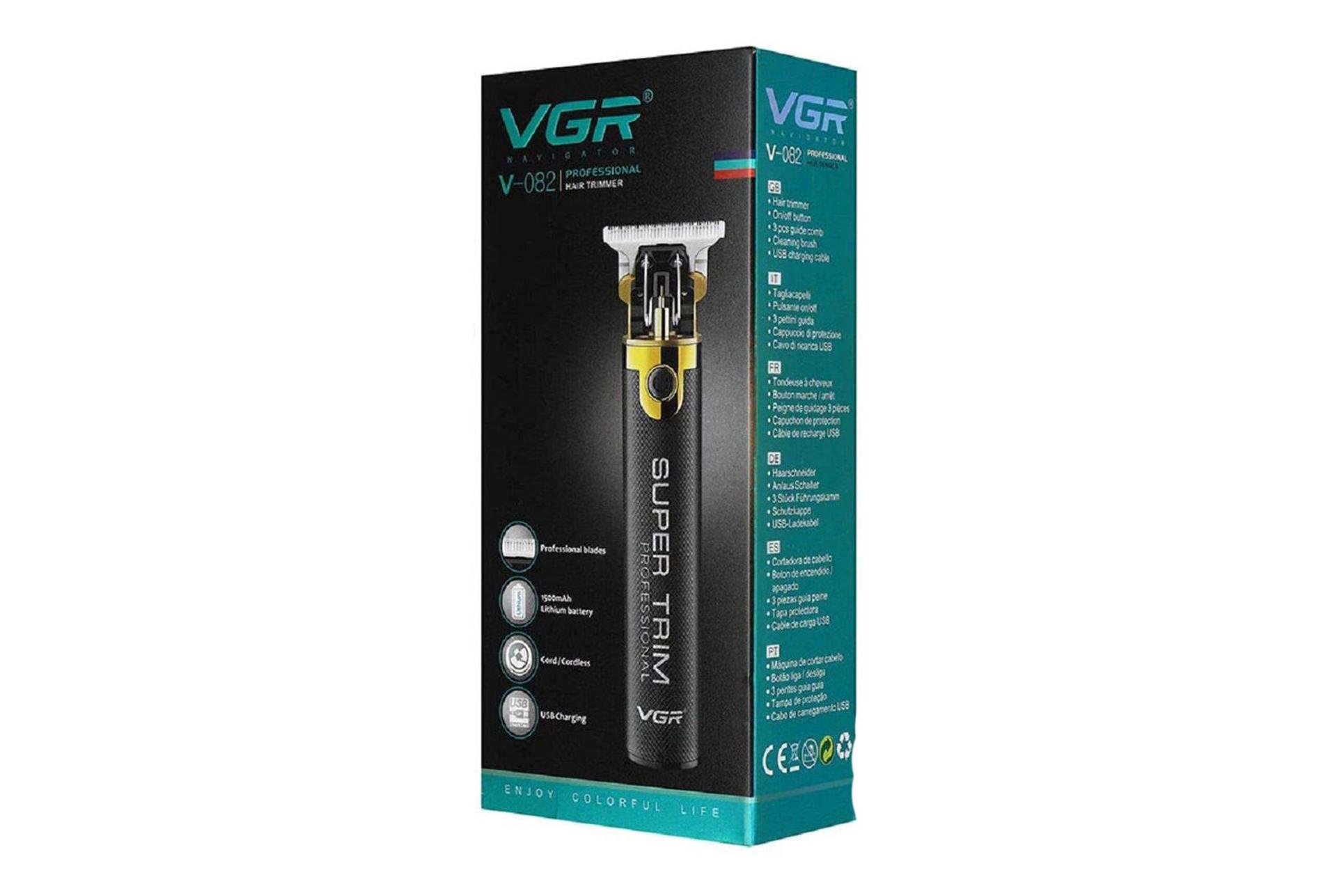 جعبه و بسته بندی ماشین اصلاح و ریش تراش وی جی آر VGR V-082