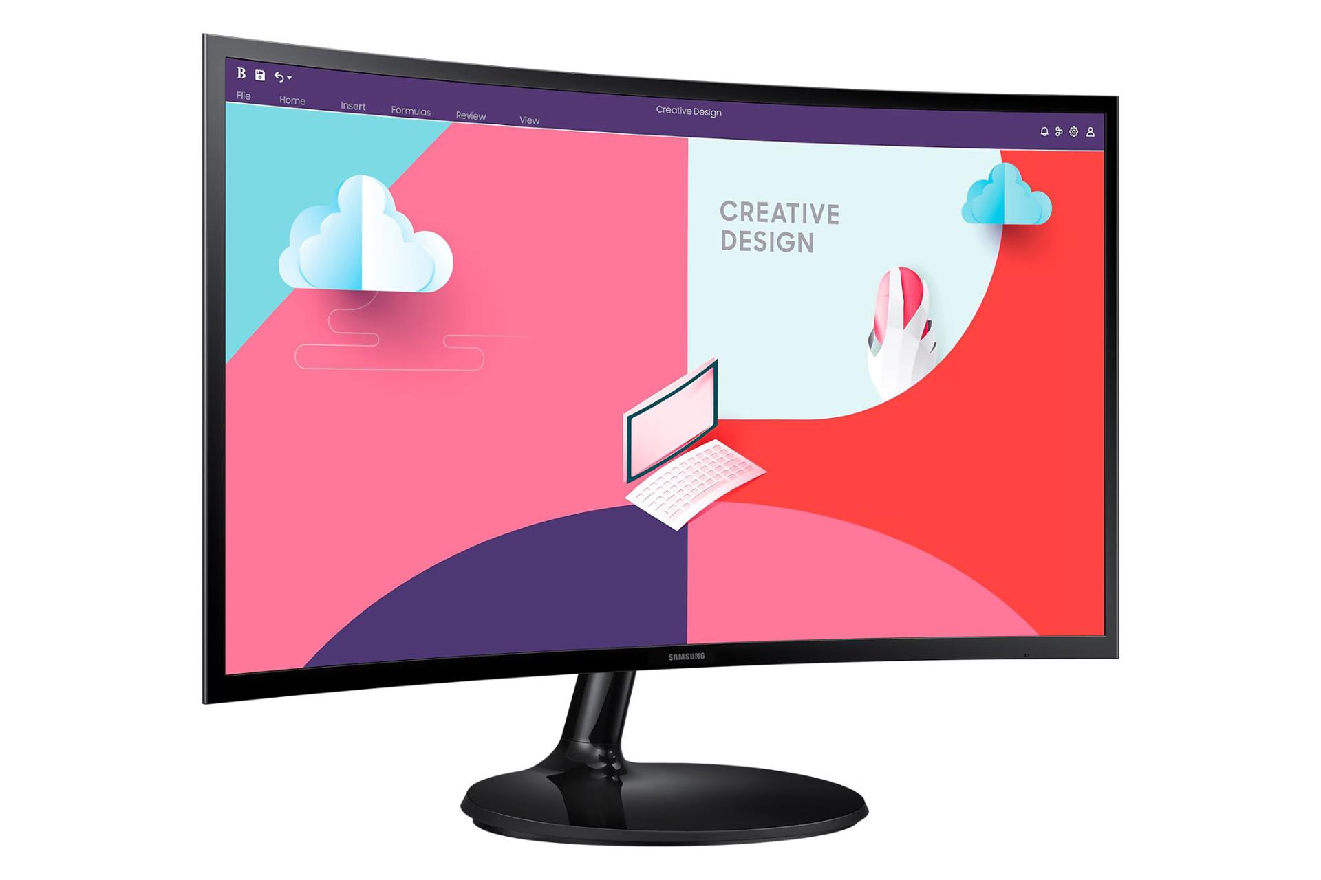 ابعاد و اندازه مانیتور سامسونگ 24 اینچ مدل LS24C360EAW