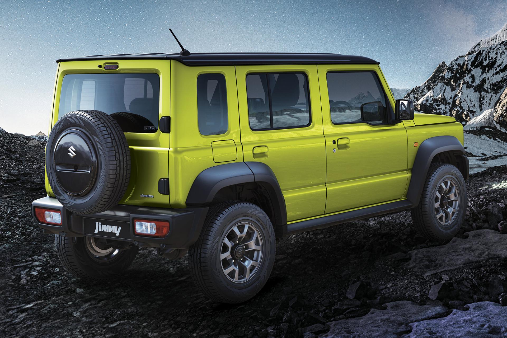 سوزومی جیمنی 5 درب Suzuki Jimny 5-door 2023 نمای پشت و جانبی