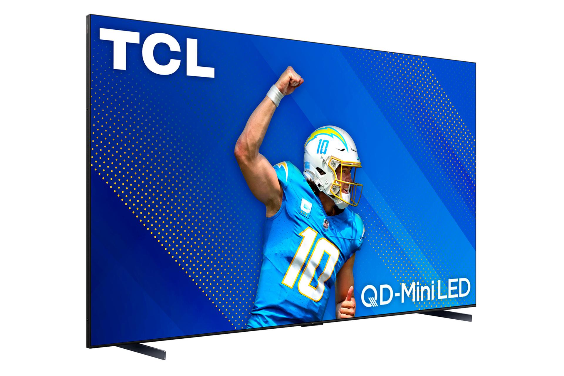 تلویزیون تی سی ال TCL 115QM891G نمای جلو و چپ