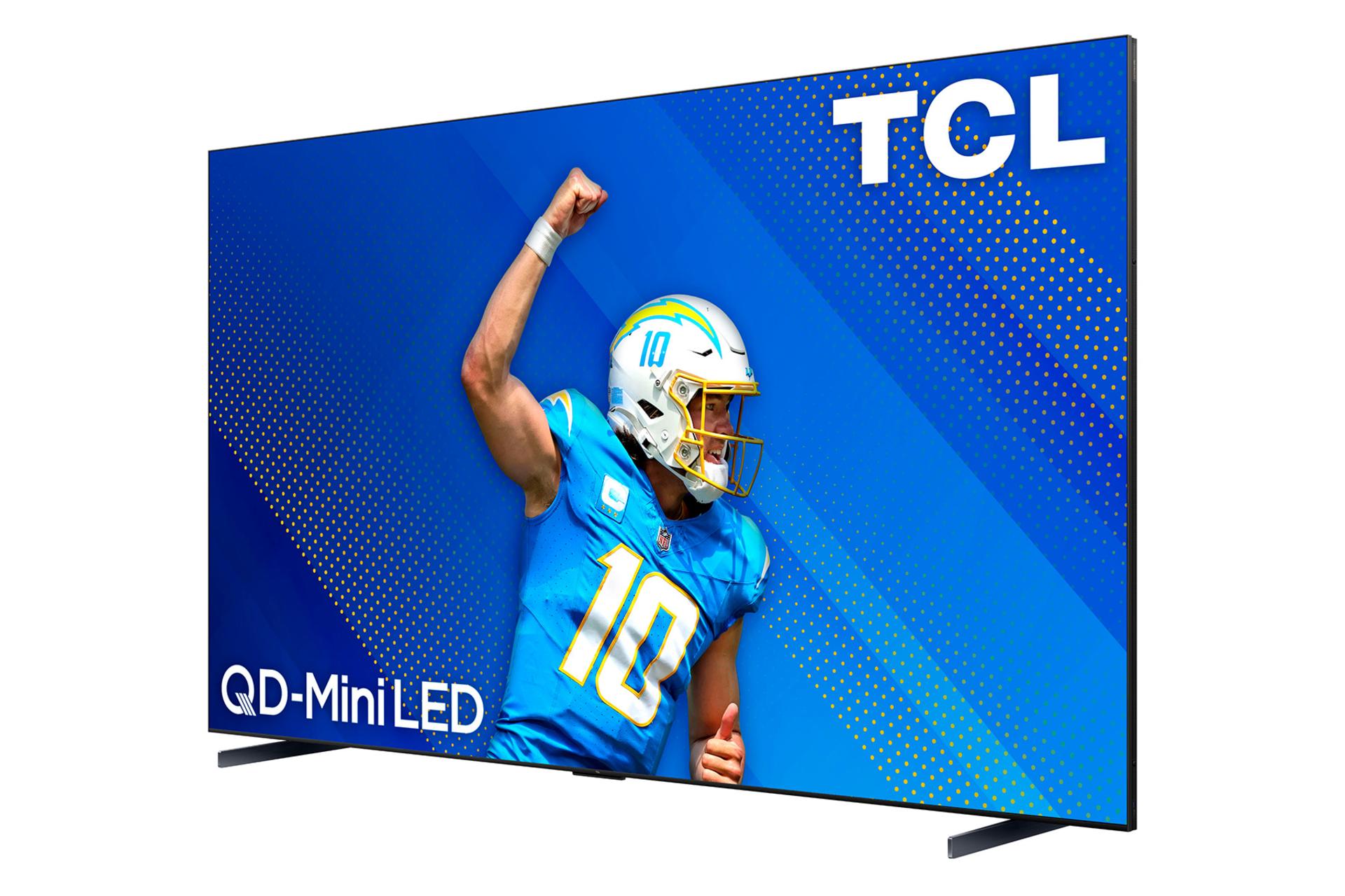 تلویزیون تی سی ال TCL 115QM891G نمای جلو و راست