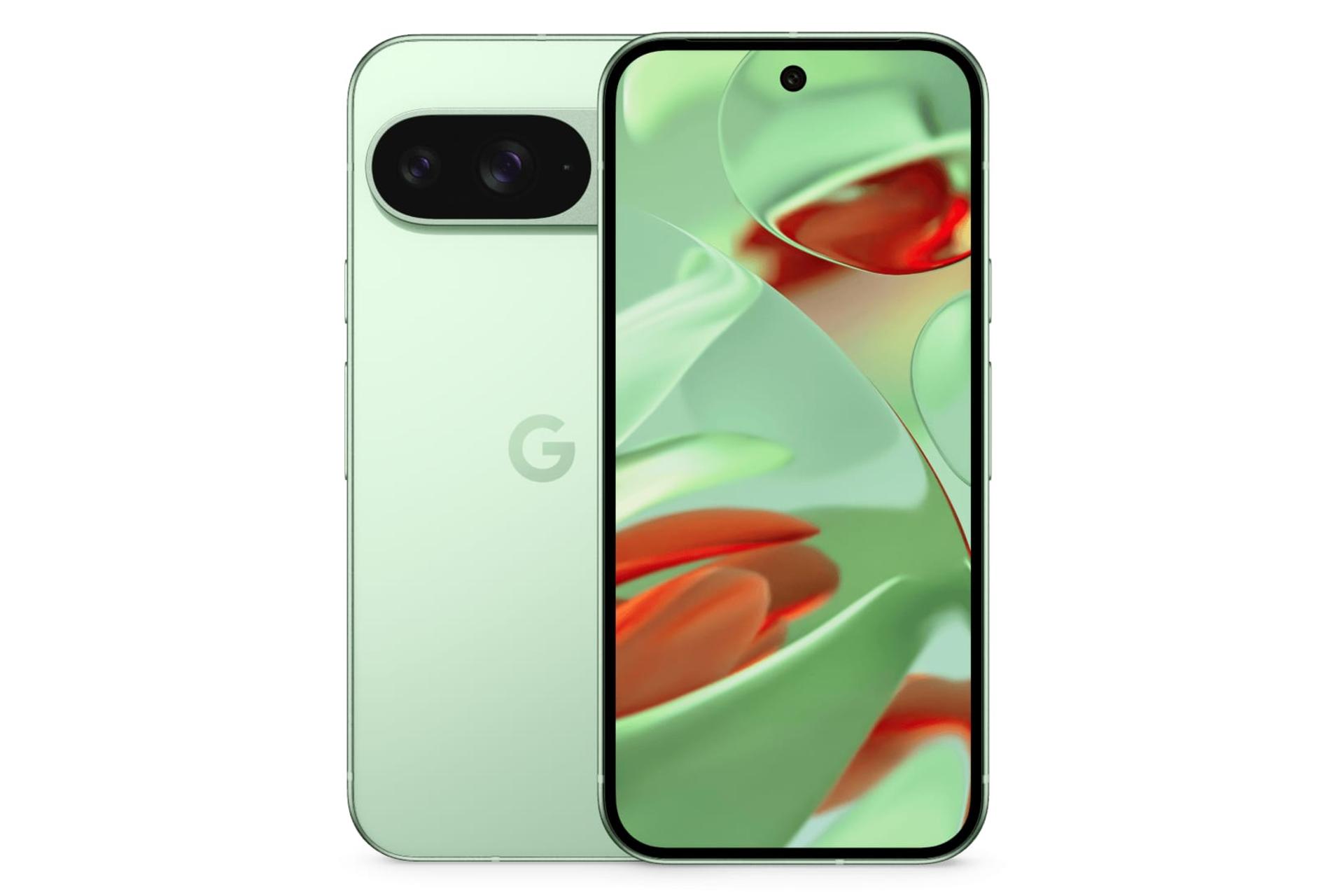 پنل جلو و پشت گوشی موبایل پیکسل 9 گوگل سبز روشن / Google Pixel 9