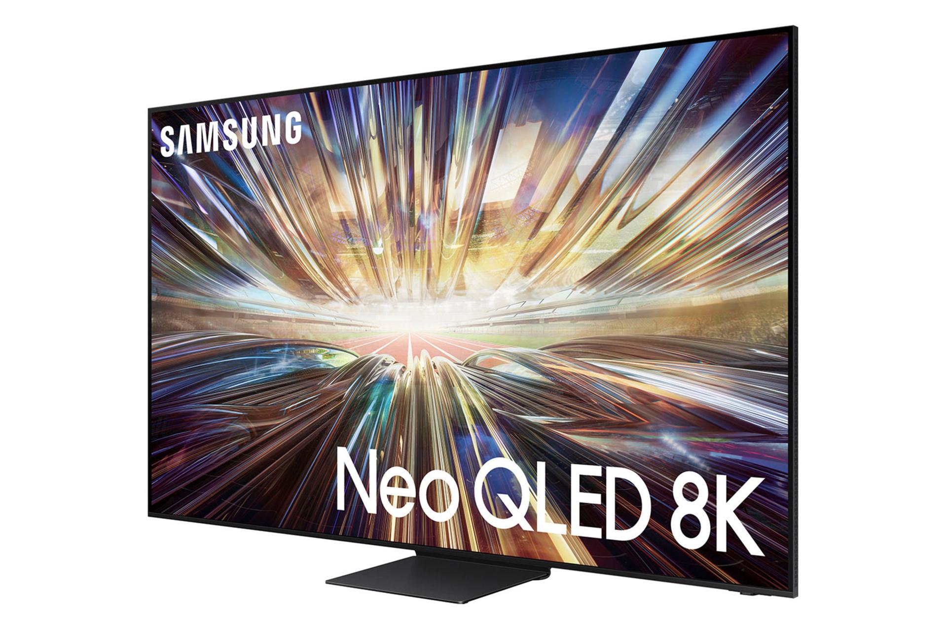 تلویزیون سامسونگ Samsung QN800D نمای جلو و راست