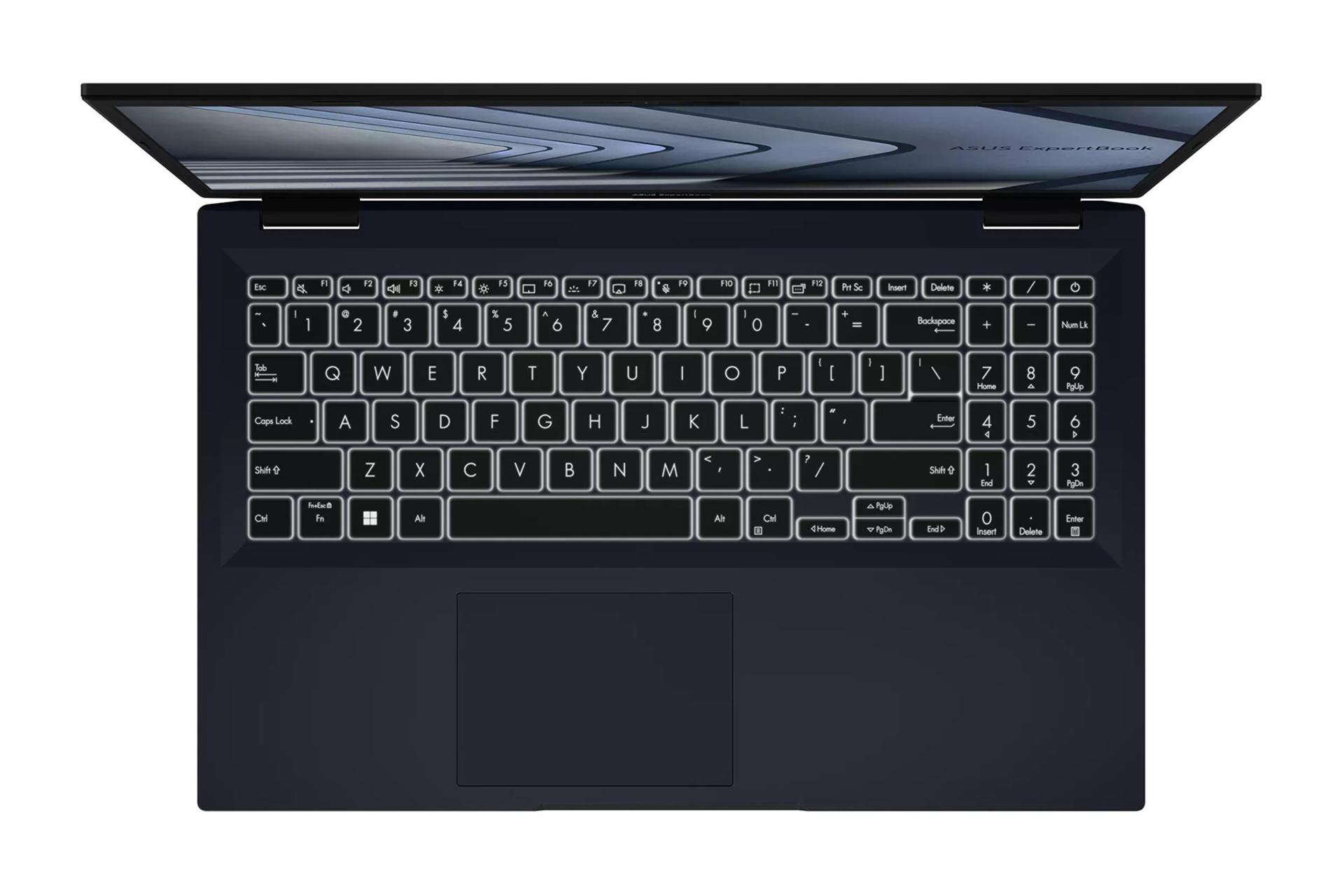 لپ تاپ ایسوس ASUS ExpertBook B1 B1502CVA نمای بالا و کیبورد