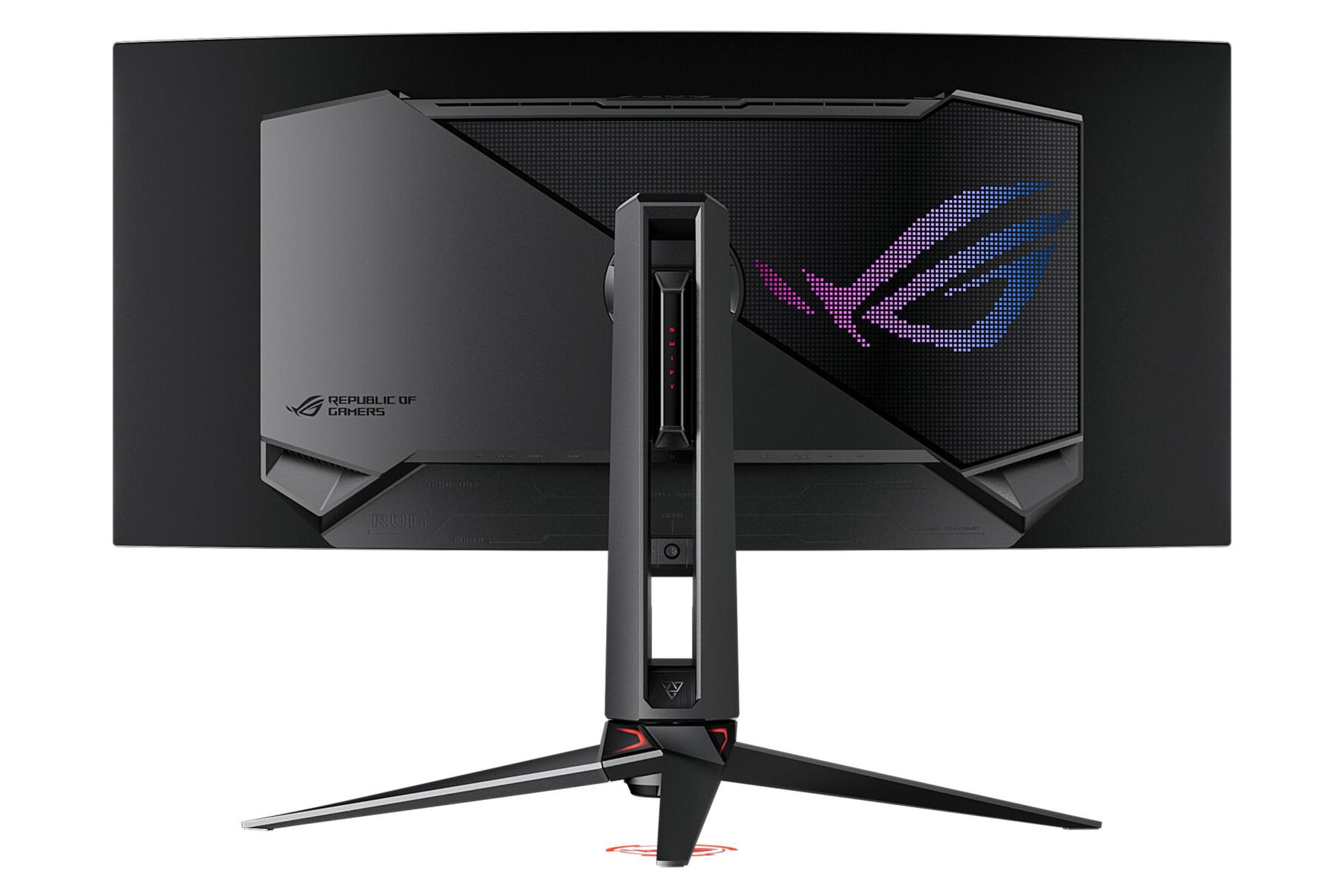نمای پشت و بدنه مانیتور ایسوس 34 اینچ مدل ROG Swift OLED PG34WCDM