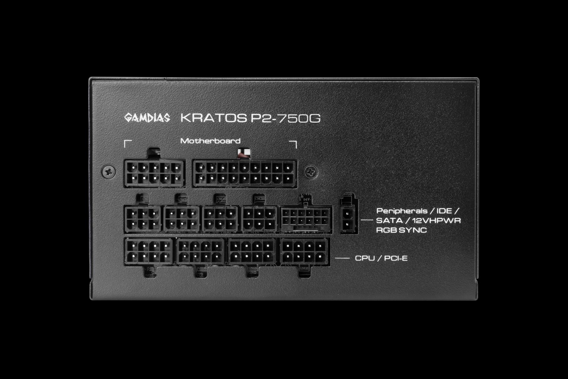 کانکتور و اتصال پاور کامپیوتر گیم دیاس KRATOS P2-750G با توان 750 وات