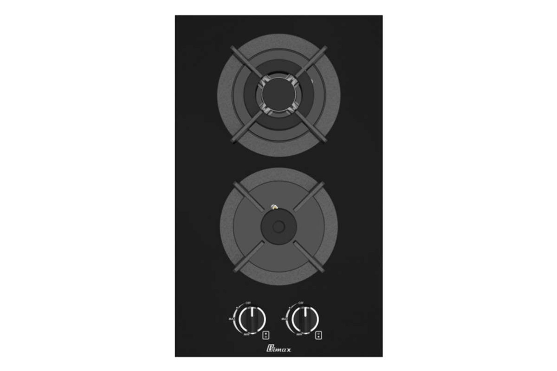 نمای بالای اجاق گاز صفحه ای دو شعله بیمکث 5017