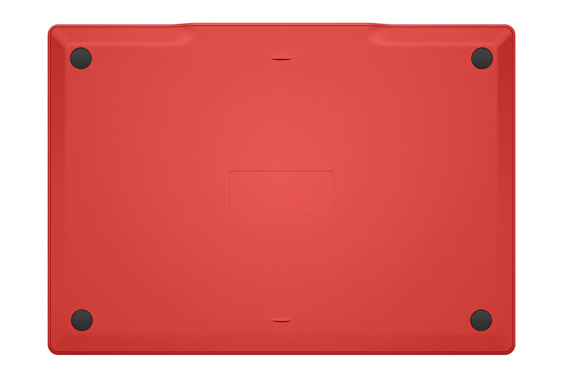 نمای پنل زیرین پد طراحی قلم نوری ایکس پی پن Deco Fun L با نمایش پایه ها رنگ قرمز