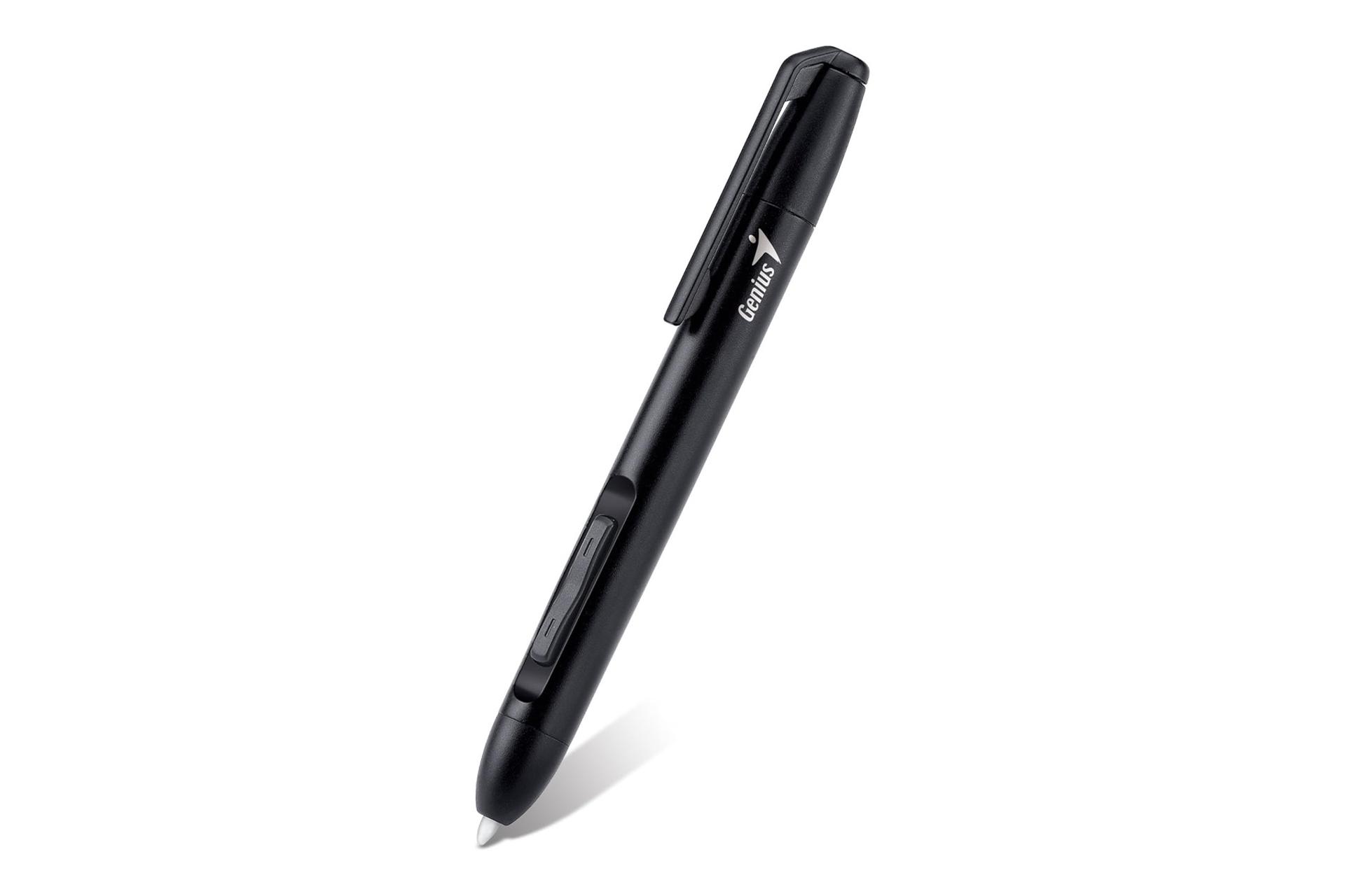 نمای نیمرخ قلم همراه قلم نوری جنیوس EasyPen i405X با نمایش دکمه ها