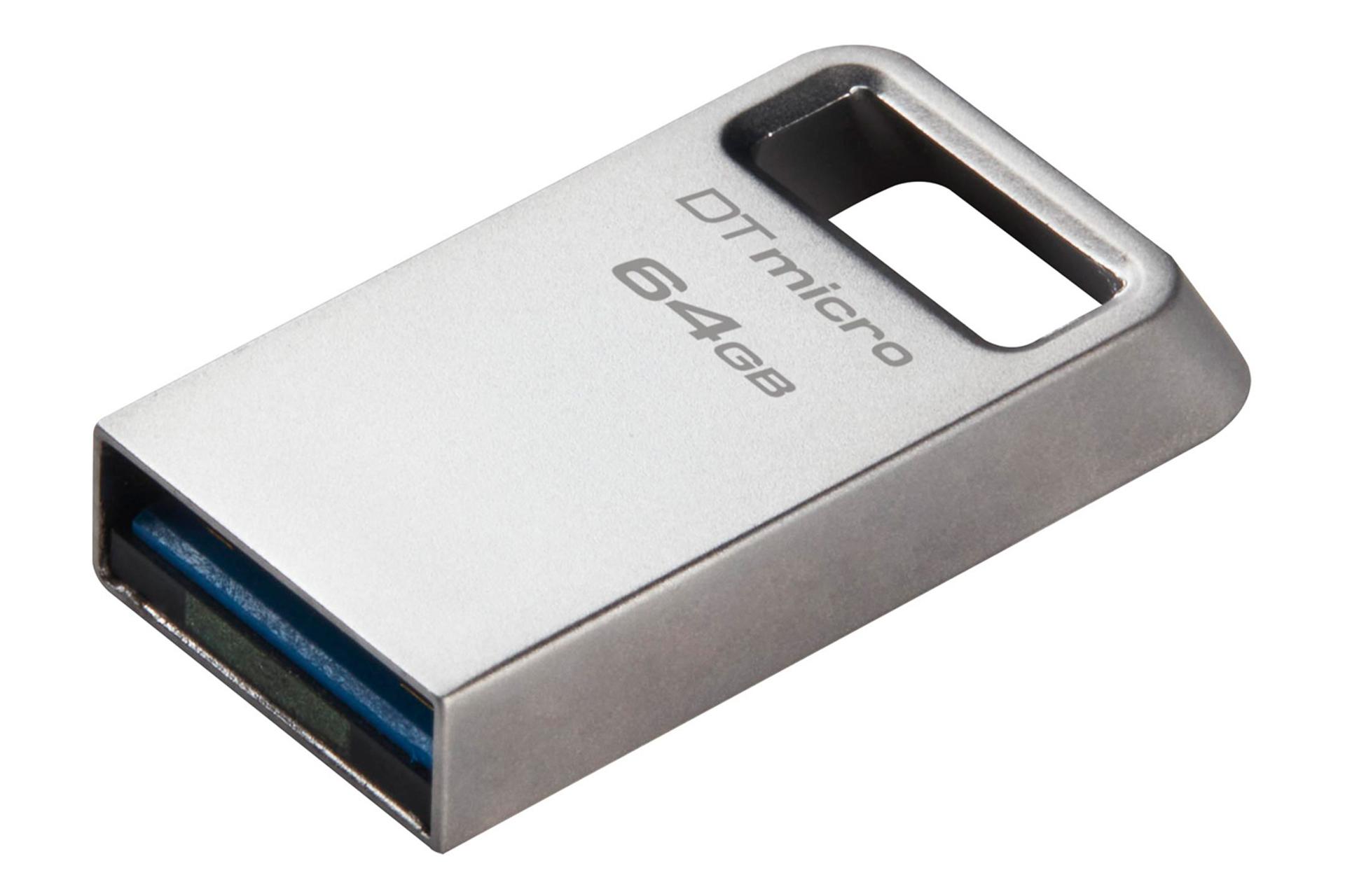 نمای جانبی فلش مموری کینگستون Kingston DataTraveler Micro 64GB USB 3.1