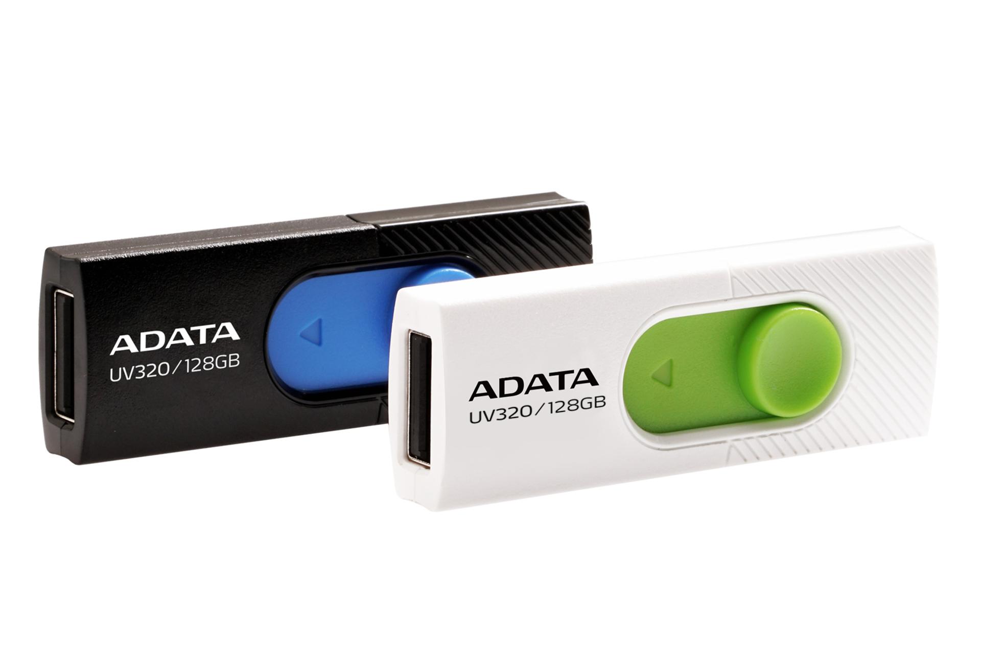 نمای کناری فلش مموری ای دیتا ADATA UV320 128GB USB 3.2