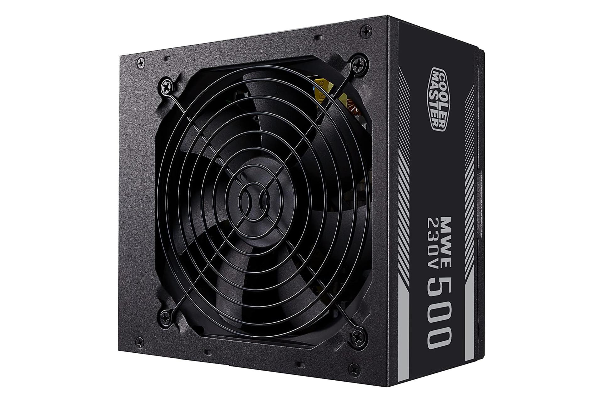 مرجع متخصصين ايران ابعاد و اندازه پاور كامپيوتر كولر مستر MWE 500 WHITE 230V V2 با توان 500 وات