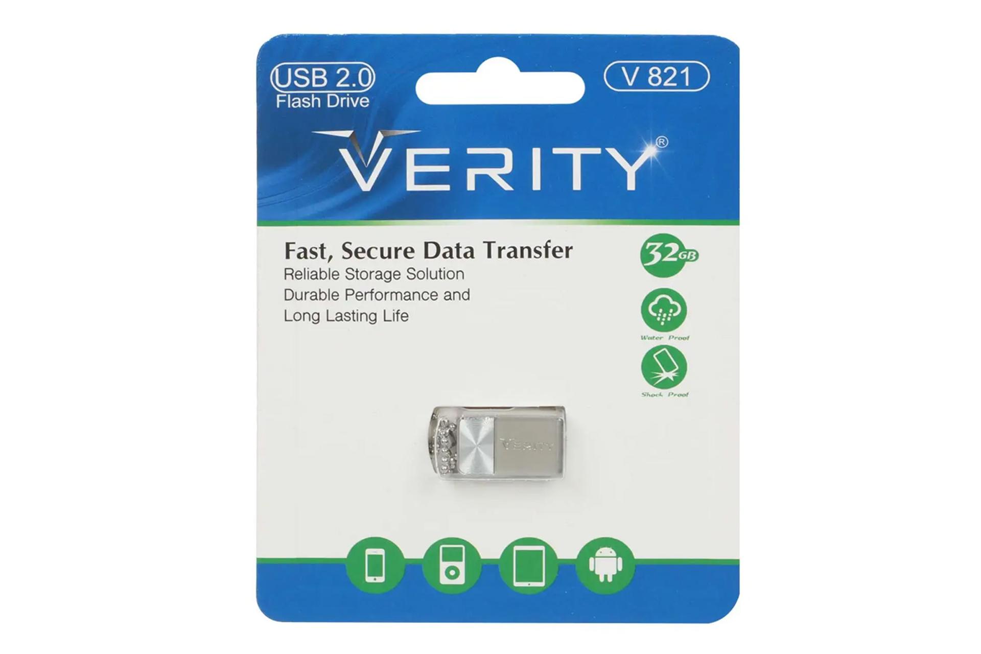 جعبه فلش مموری وریتی Verity V 821 32GB USB 2.0