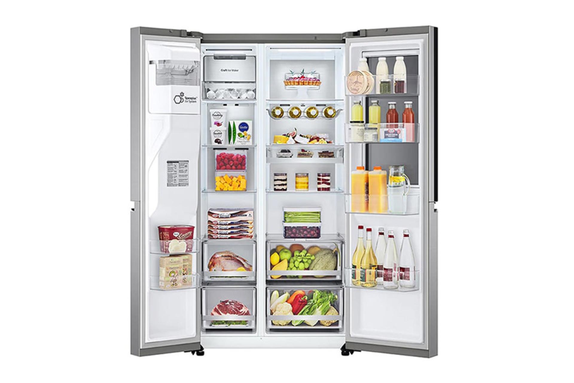 یخچال فریزر ال جی LG X348 نمای فضای داخل