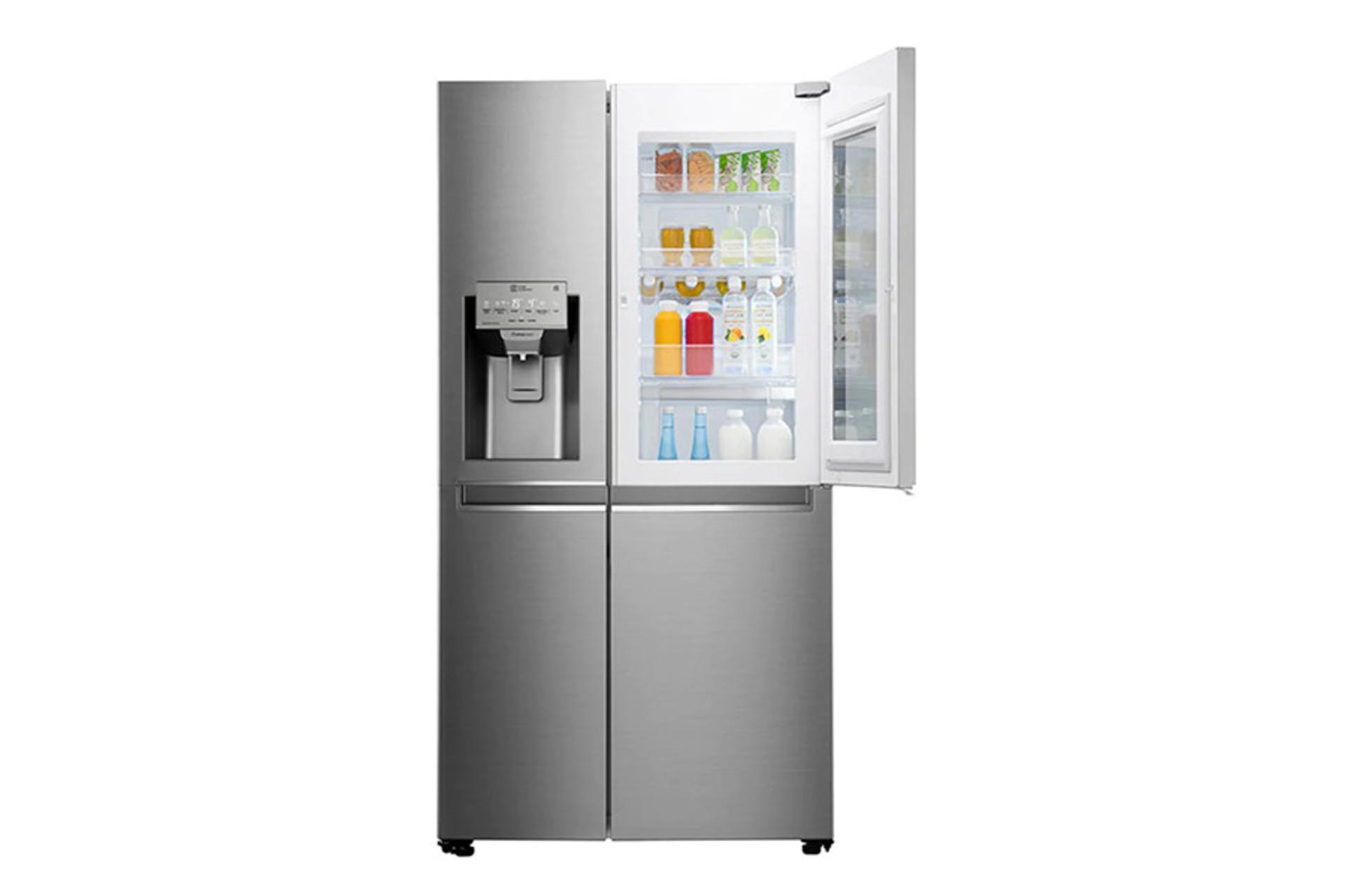 یخچال فریزر ال جی LG X259 نمای جلو درب سوم باز شده