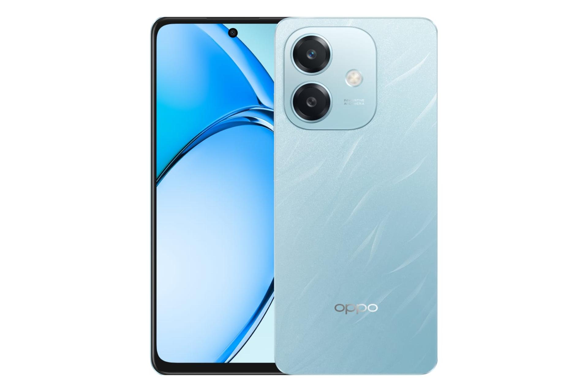 پنل جلو و پشت گوشی موبایل اوپو Oppo A3 5G آبی روشن