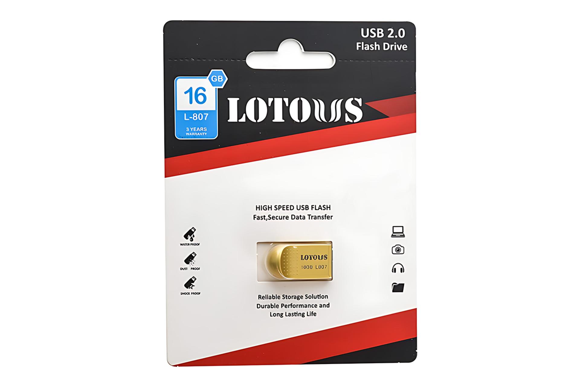 جعبه فلش مموری لوتوس Lotous L-807 16GB USB 2.0