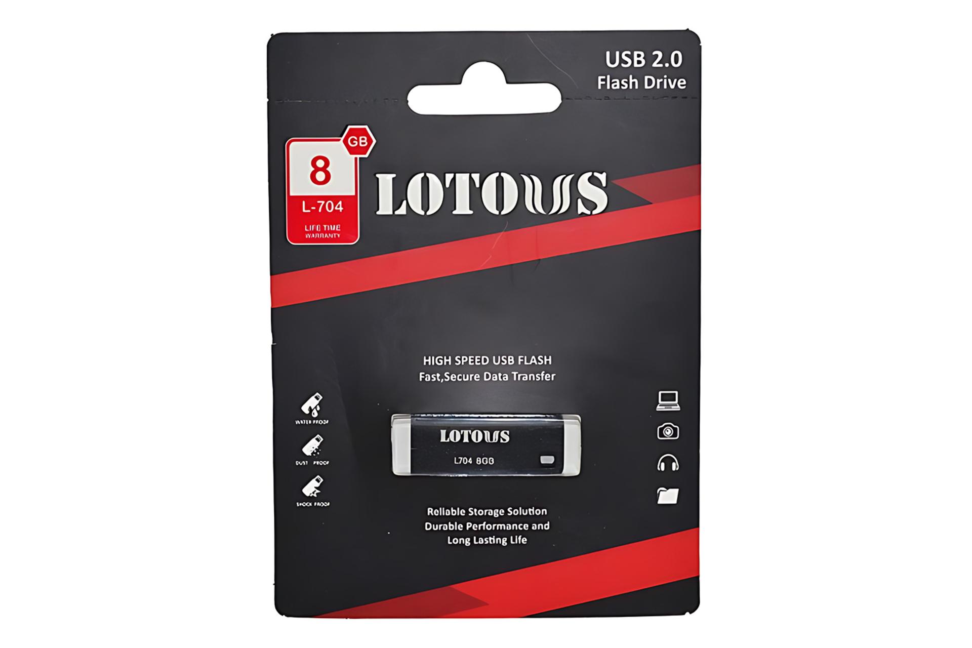 جعبه فلش مموری لوتوس Lotous L-704 8GB USB 2.0