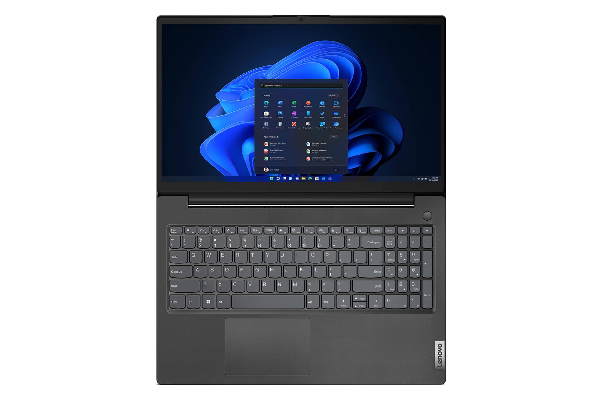 لپ تاپ لنوو Lenovo V15 G4 ABP نمای بالا و کیبورد