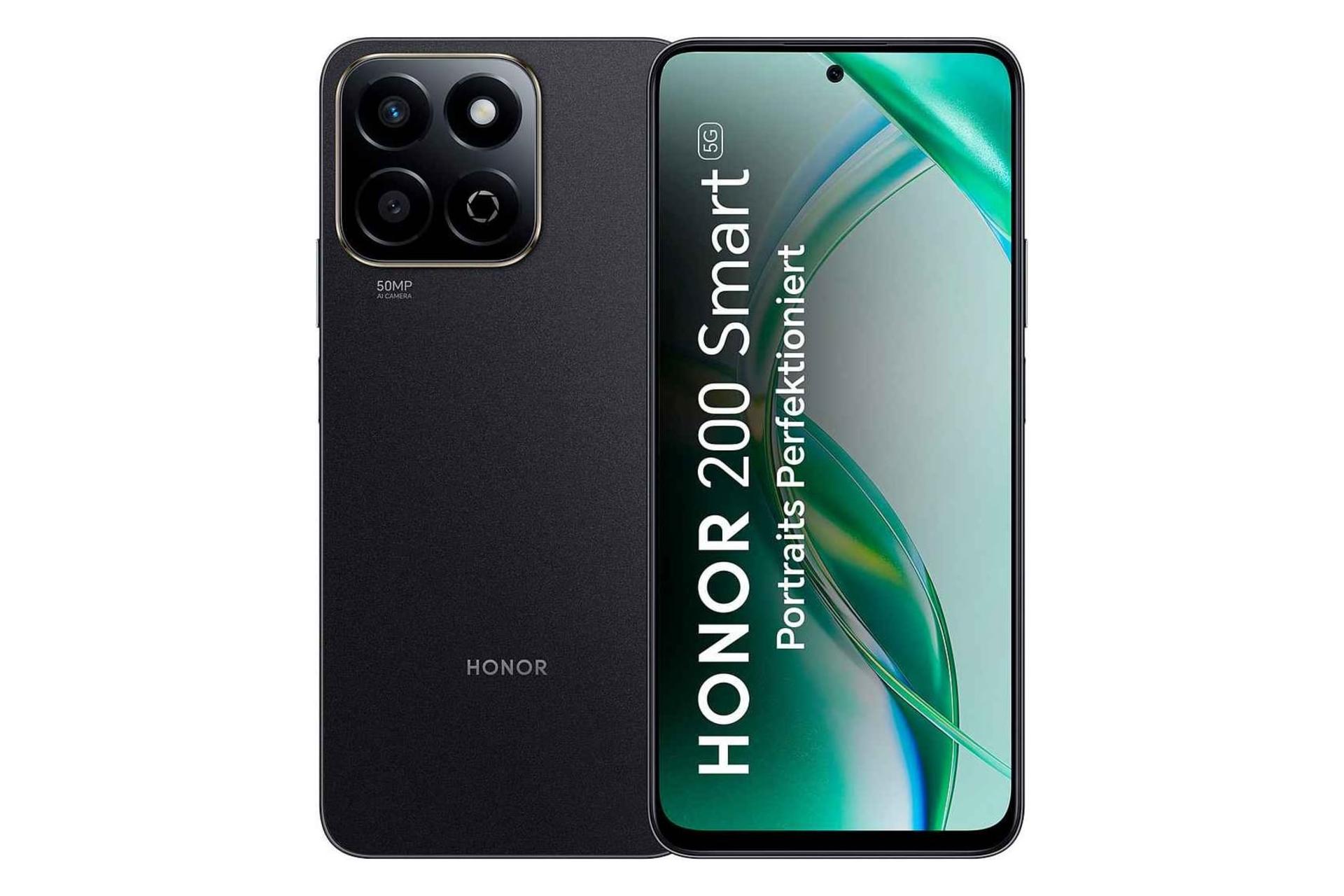 پنل جلو و پشت گوشی موبایل آنر 200 اسمارت مشکی / HONOR 200 Smart